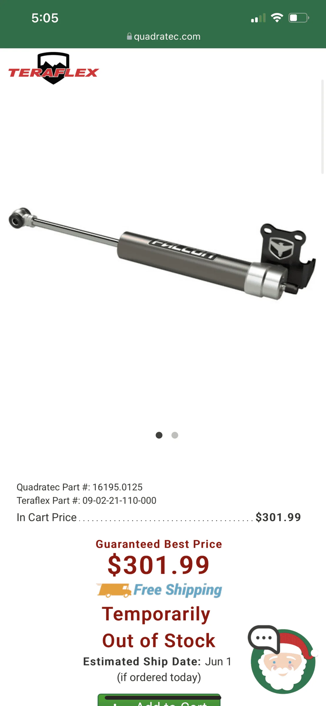 Jeep Gladiator TERAFLEX FALCON NEXUS EF 2.1 STEERING STABILIZER 3E97F5DA-BABD-49E5-AC02-7143BAE96774