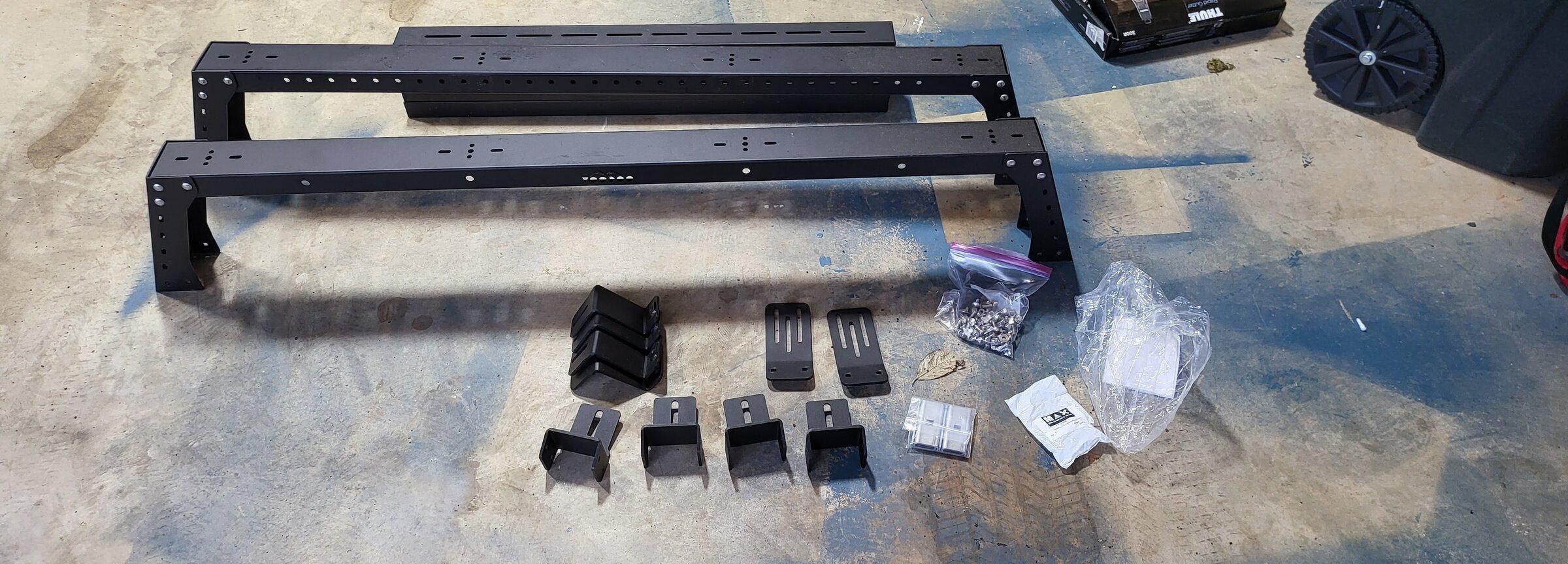 Jeep Gladiator KB Voodoo MAX Modular 10" Steel Rack (includes tonneau brackets) and awning bracket 20220102_151745