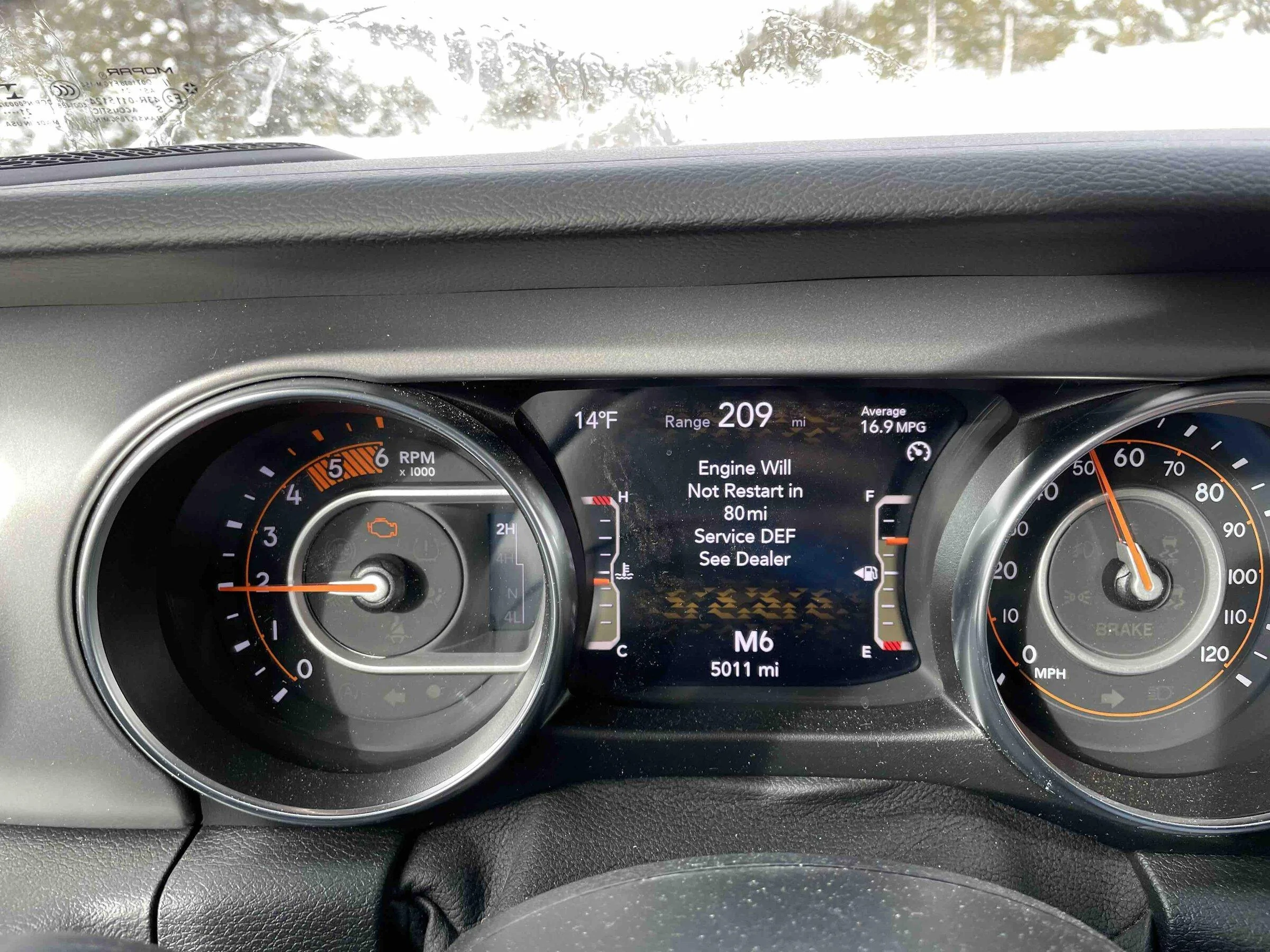 Jeep Gladiator Service DEF system see dealer warning message IMG_0149