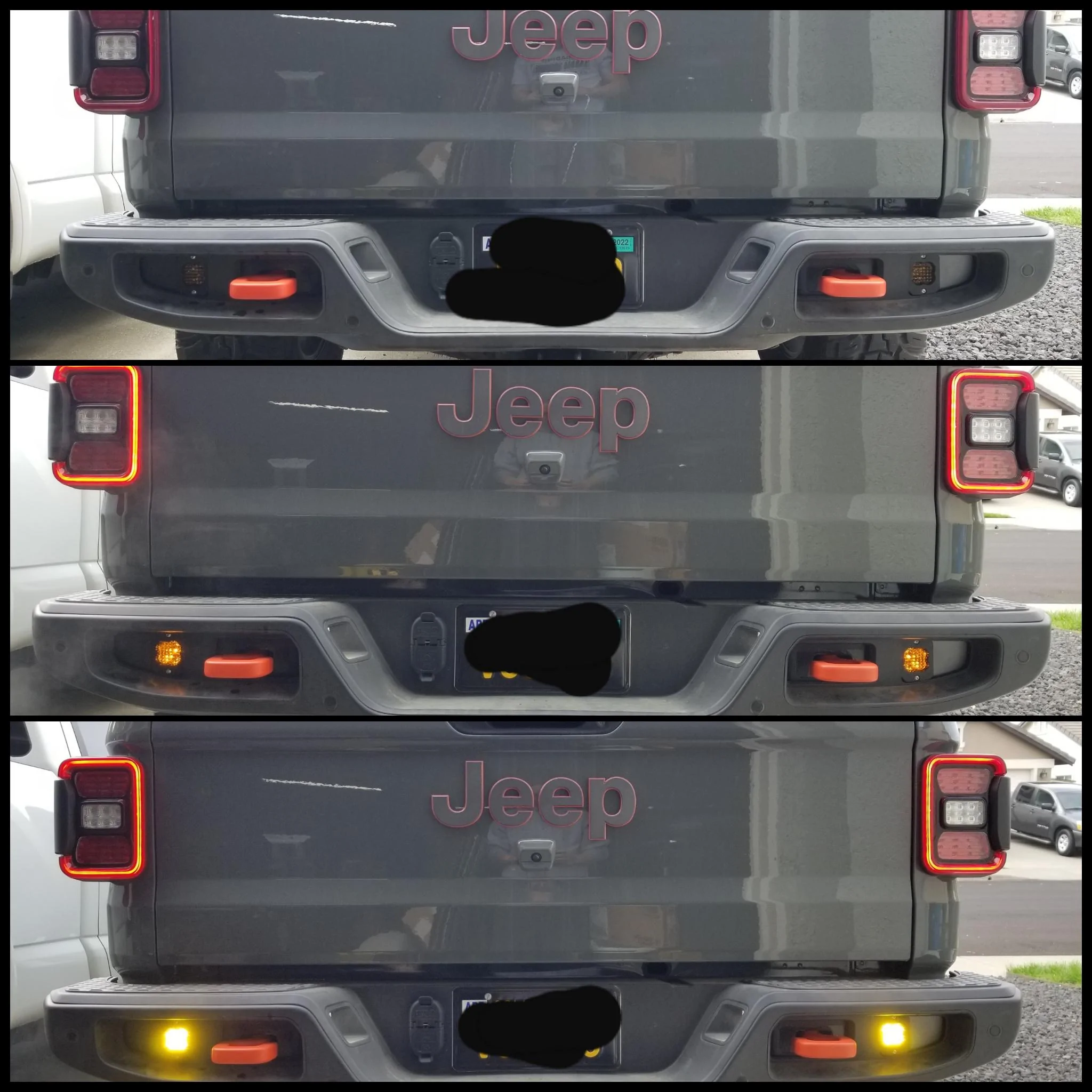 Jeep Gladiator Chase light options with no bed rack PhotoGrid_1636927420227