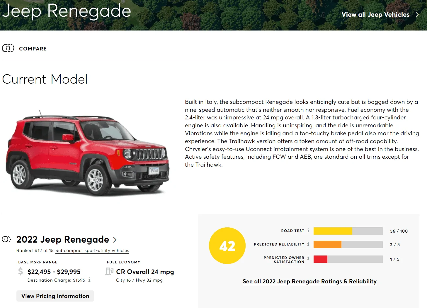 Jeep Gladiator My dad wants a Renegade Trailhawk but I'm trying to get him into a Wrangler Screenshot 2022-01-07 111055