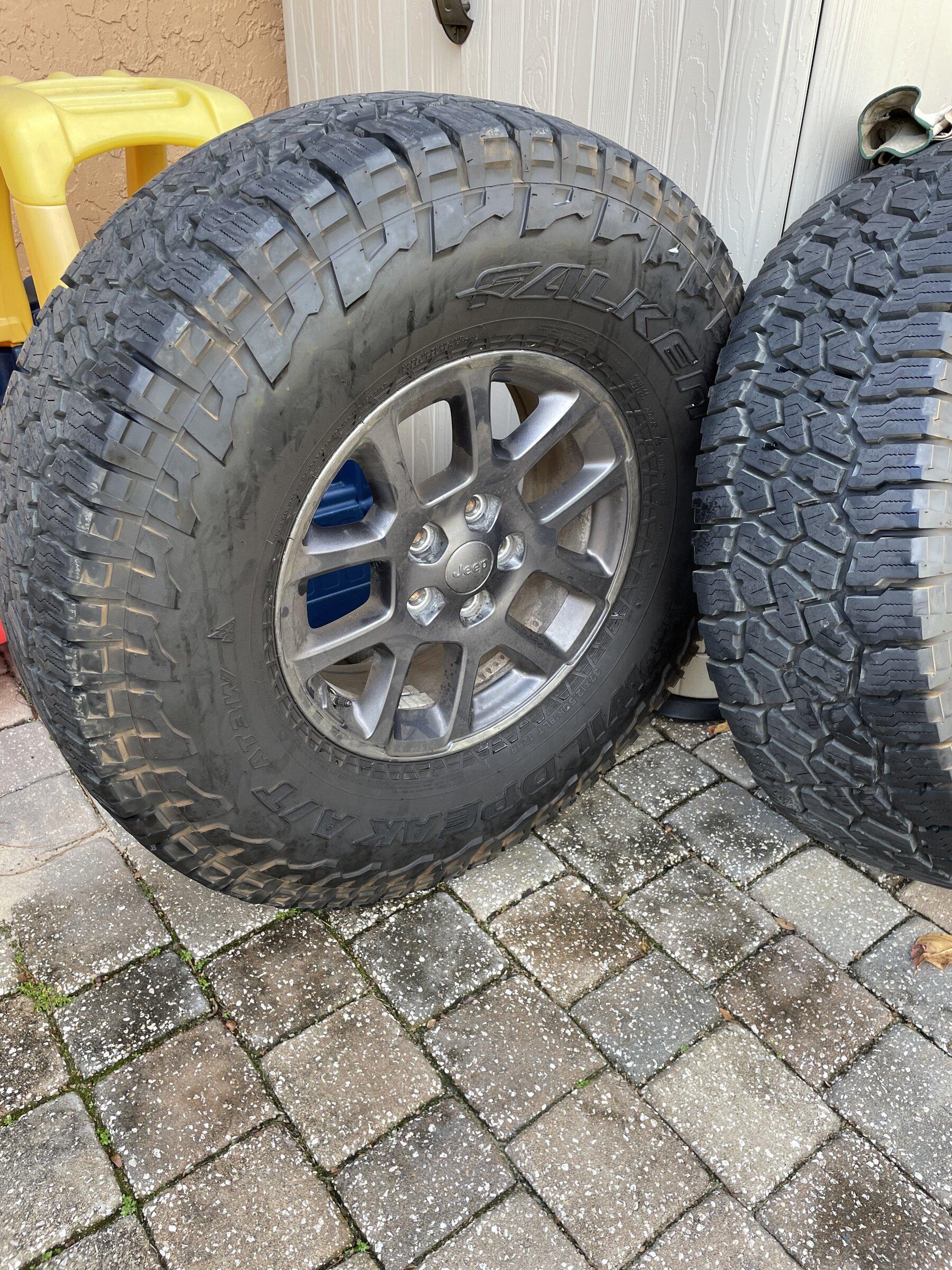 Jeep Gladiator Overland rims with 37 Falken AT3 TMPS included 6338F65A-7249-451E-A0D5-358D2EFE3A8E