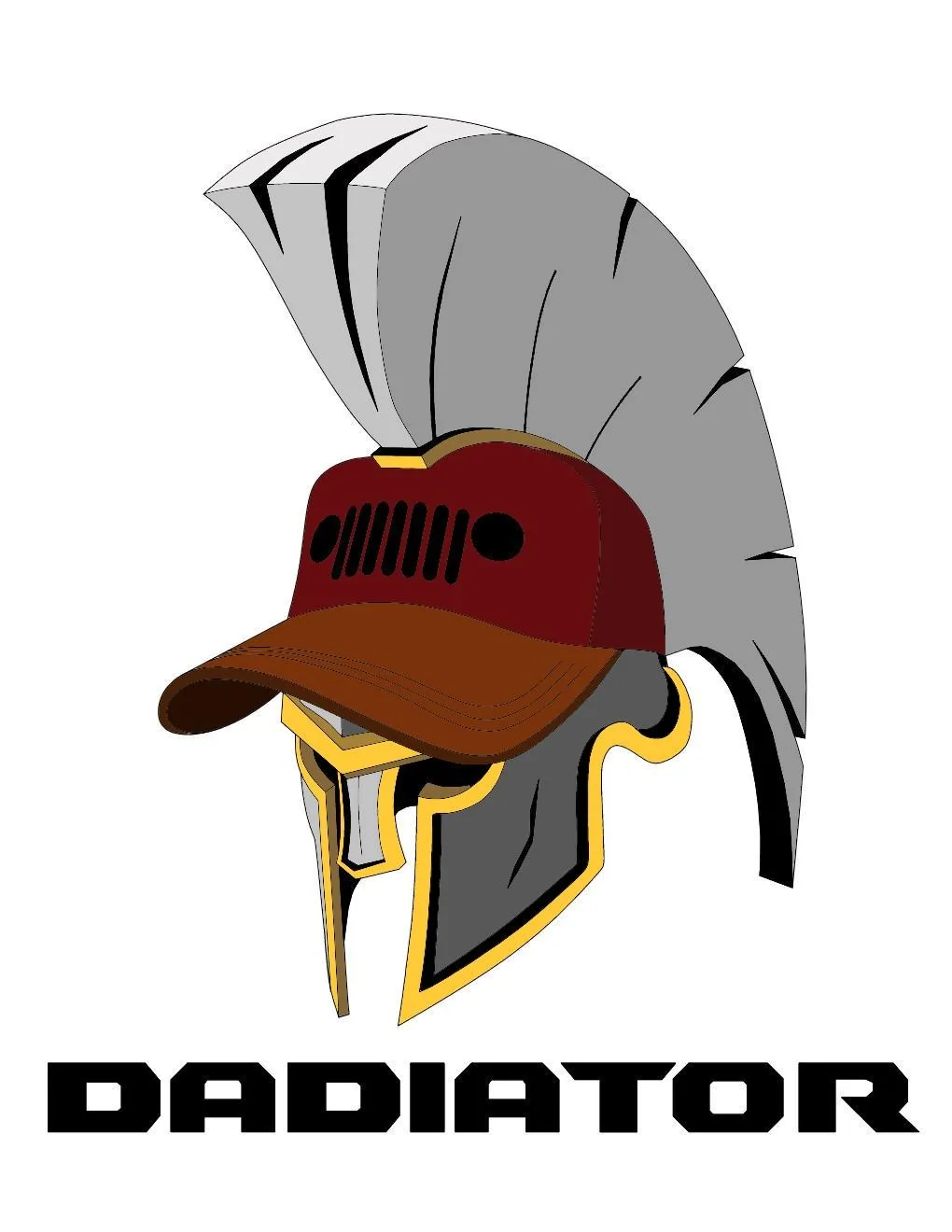 Jeep Gladiator Custom "DADIATOR" vinyl logo Dadiator logo Colored