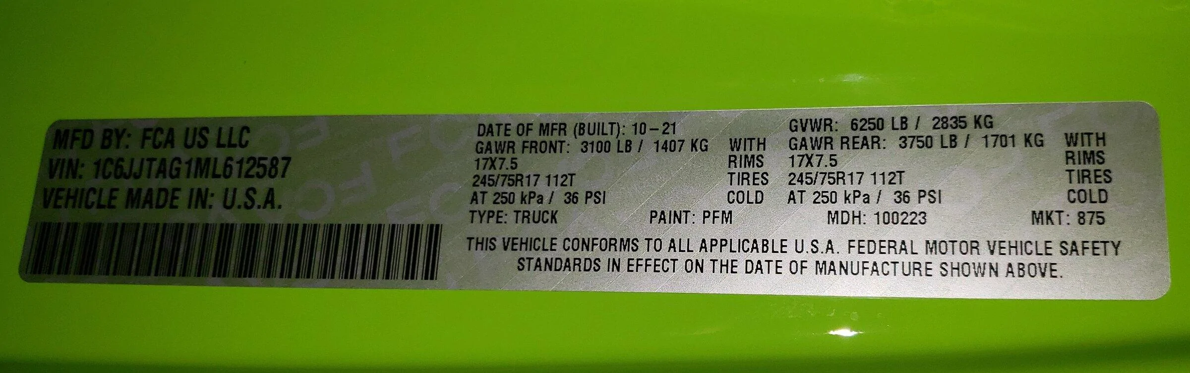 Jeep Gladiator Dodge the Bullet? Heck No... Sticker 2