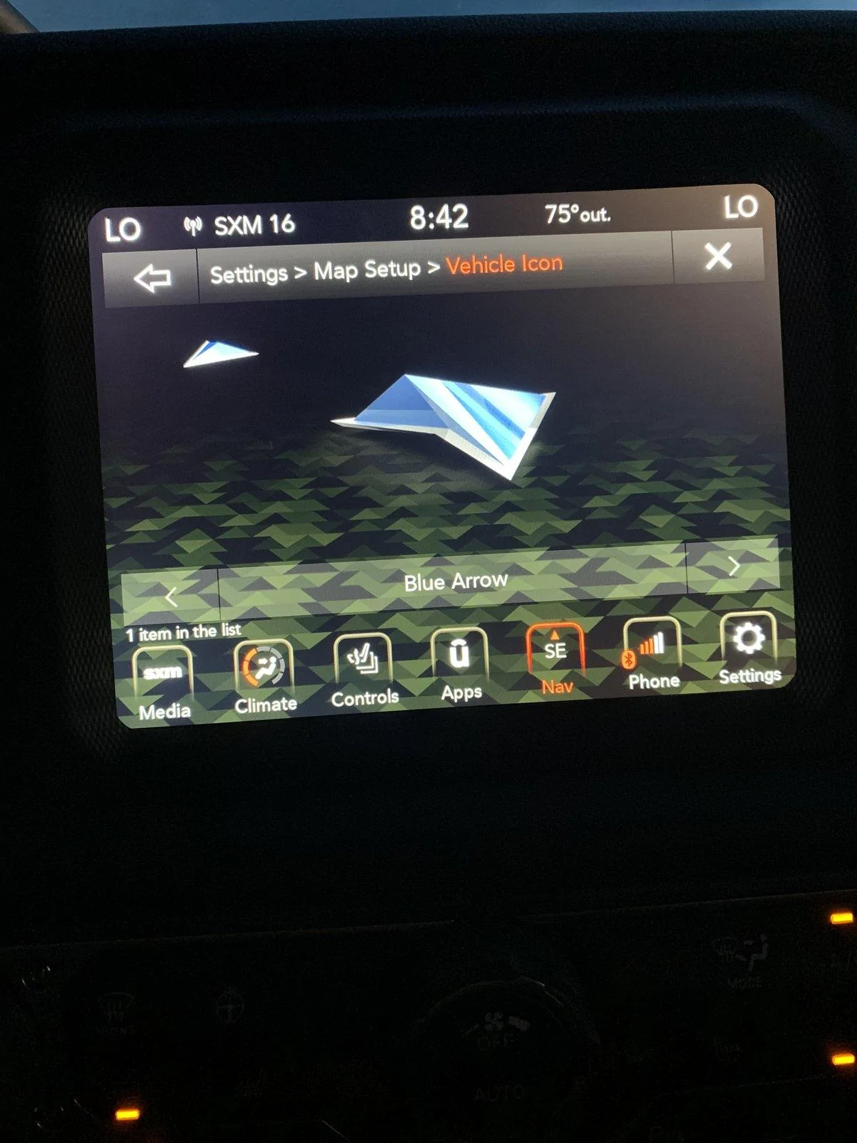 Jeep Gladiator Unable to change GPS icon DD290BE8-3A26-4A9B-BA49-45D198C07C32