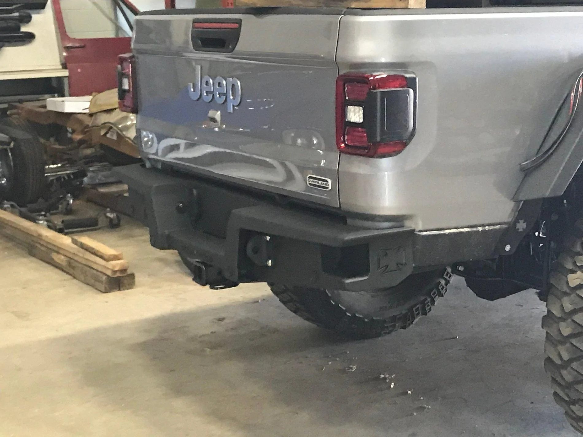 Jeep Gladiator Aftermarket rear bumper options IRON-CROSS-GP-2004-REAR-BUMPER-JEEP-GLADIATOR-JT-BLK-1-n