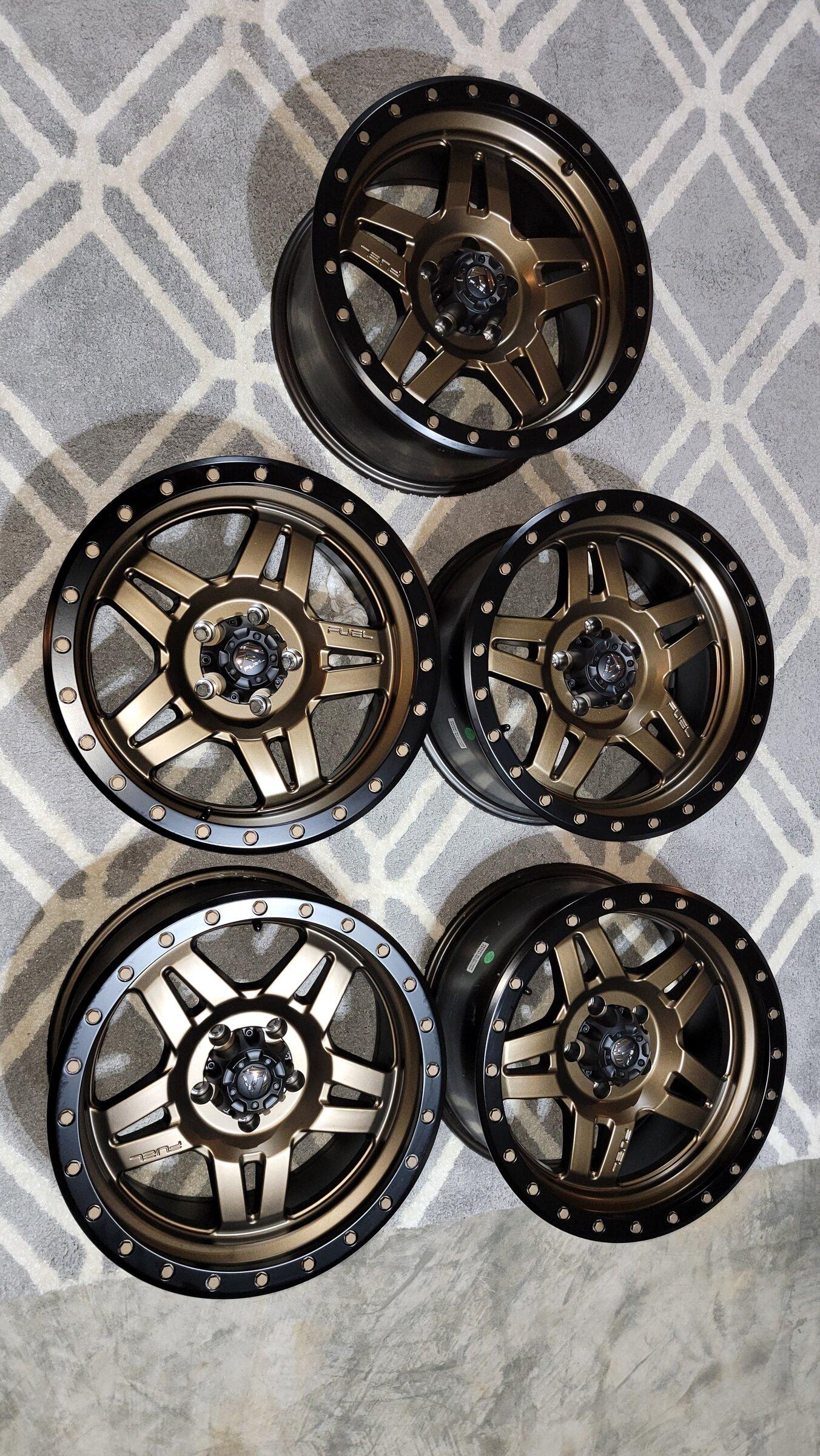 Jeep Gladiator 5 Fuel Anza Bronze 18x9 wheels