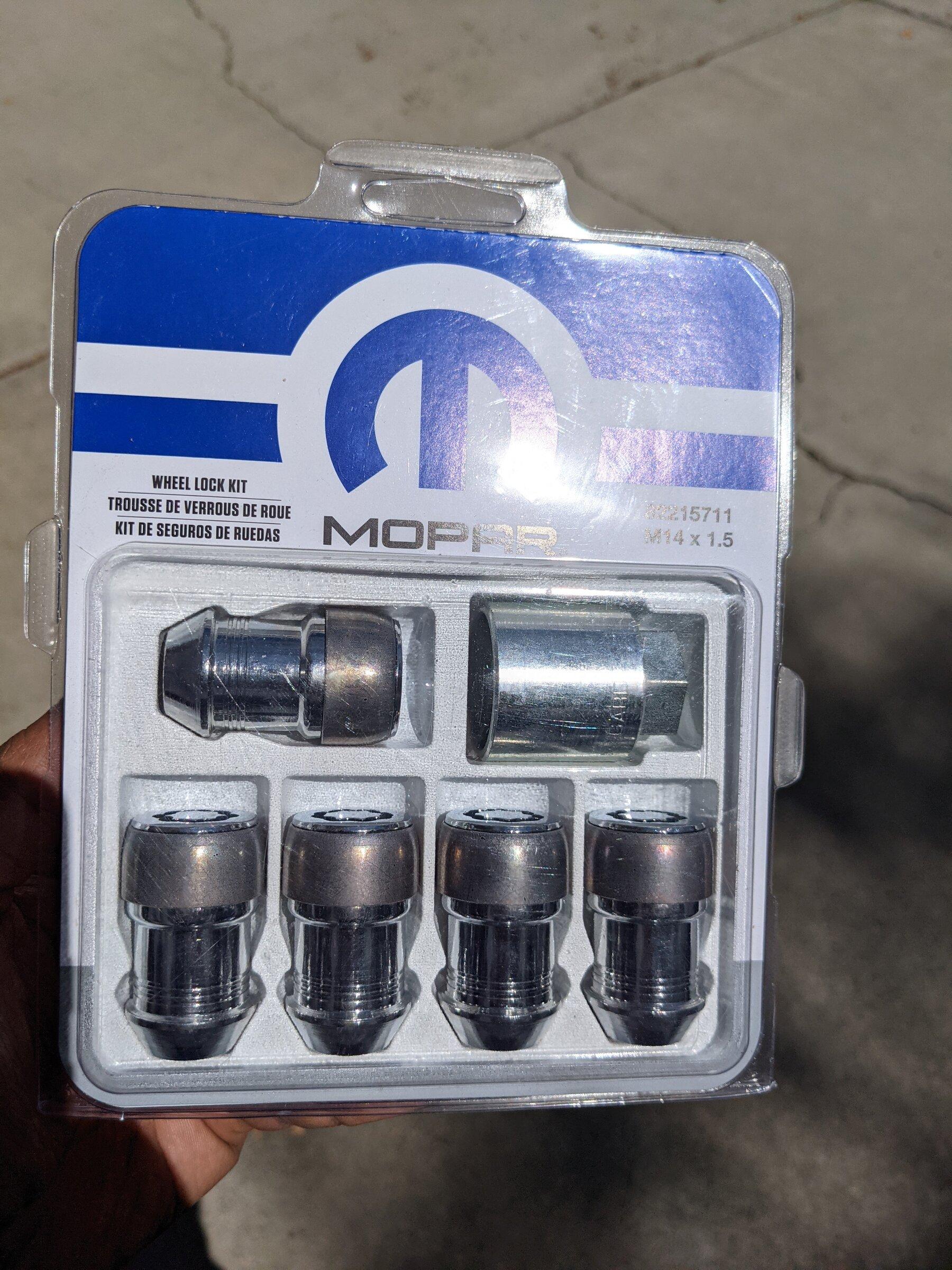 Jeep Gladiator New Mopar Wheel locks PXL_20210906_203608415