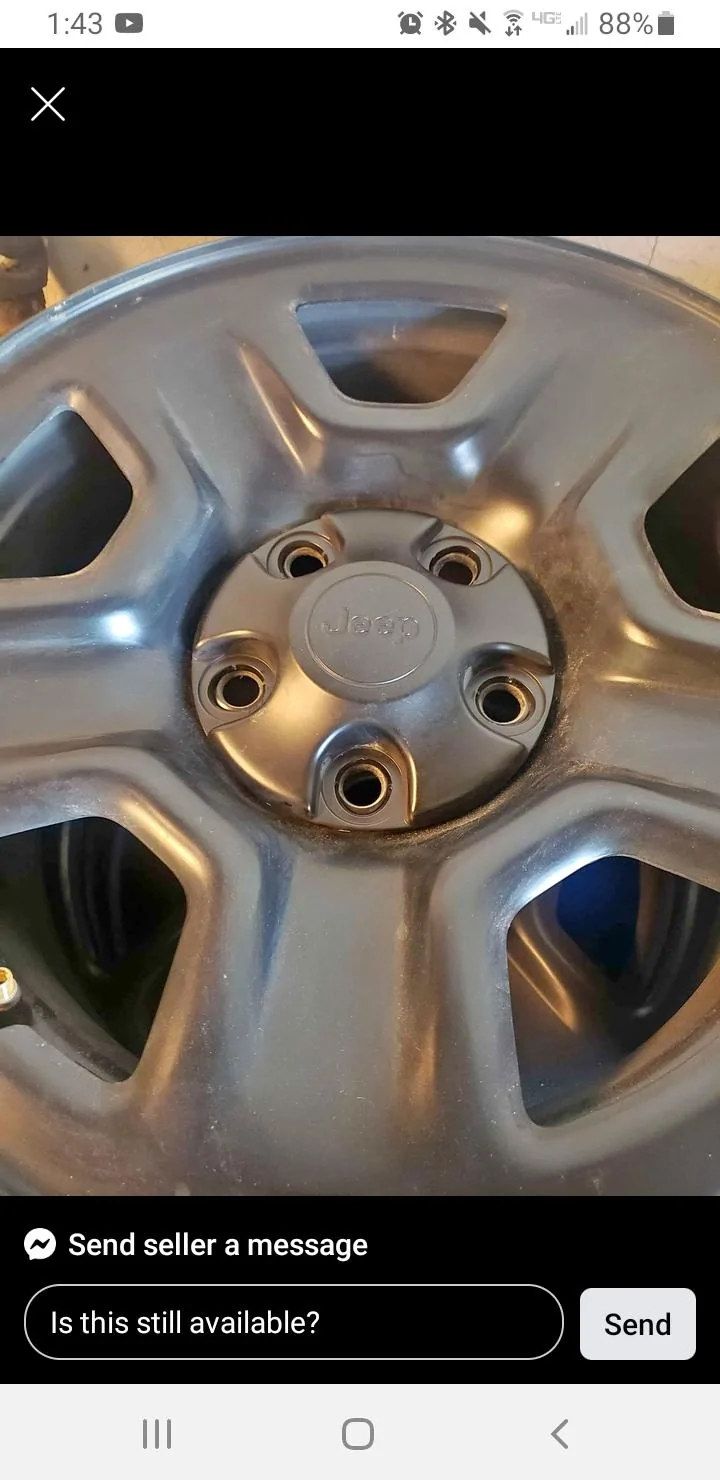 Jeep Gladiator Anyone running Steel wheels - either stock oem wheels, set of spares or otherwise? Got any pics? Screenshot_20220113-134353_Facebook