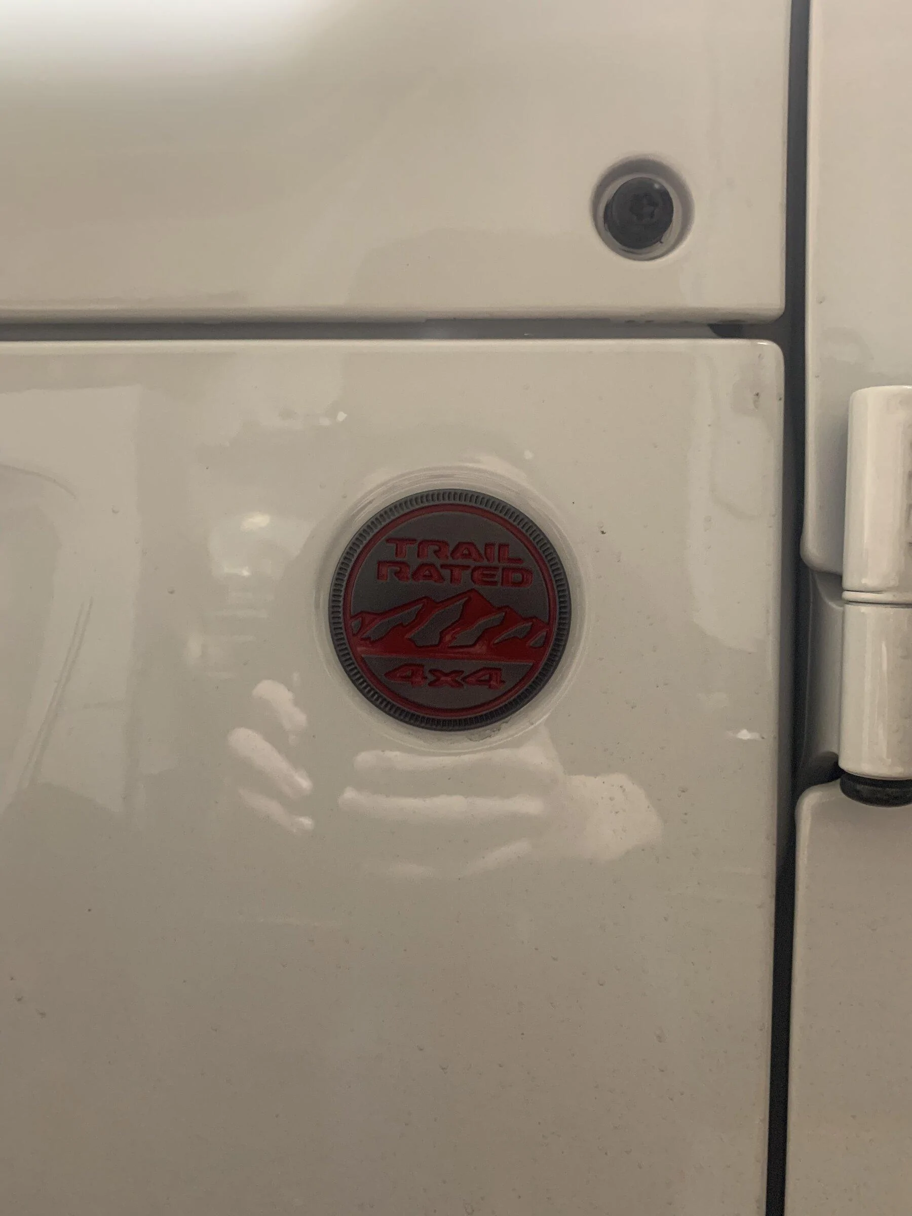 Jeep Gladiator Is this badge crooked, or is one of my legs shorter than the other? 0823EA91-150B-40B4-A53A-3B95F7B63BEA