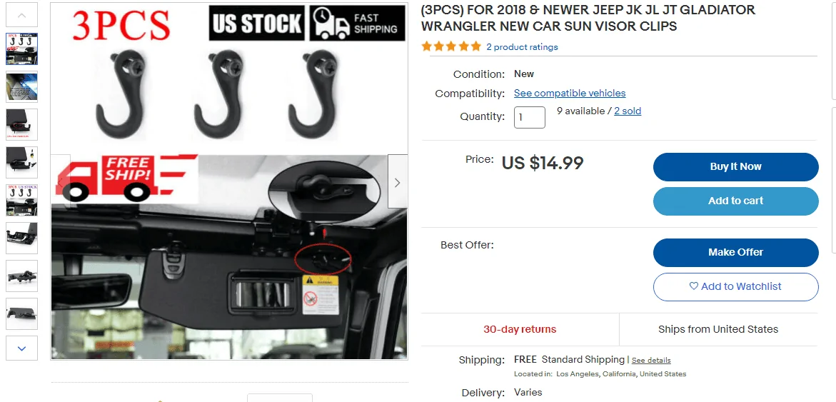 Jeep Gladiator The dreaded sunvisor 1642251490755