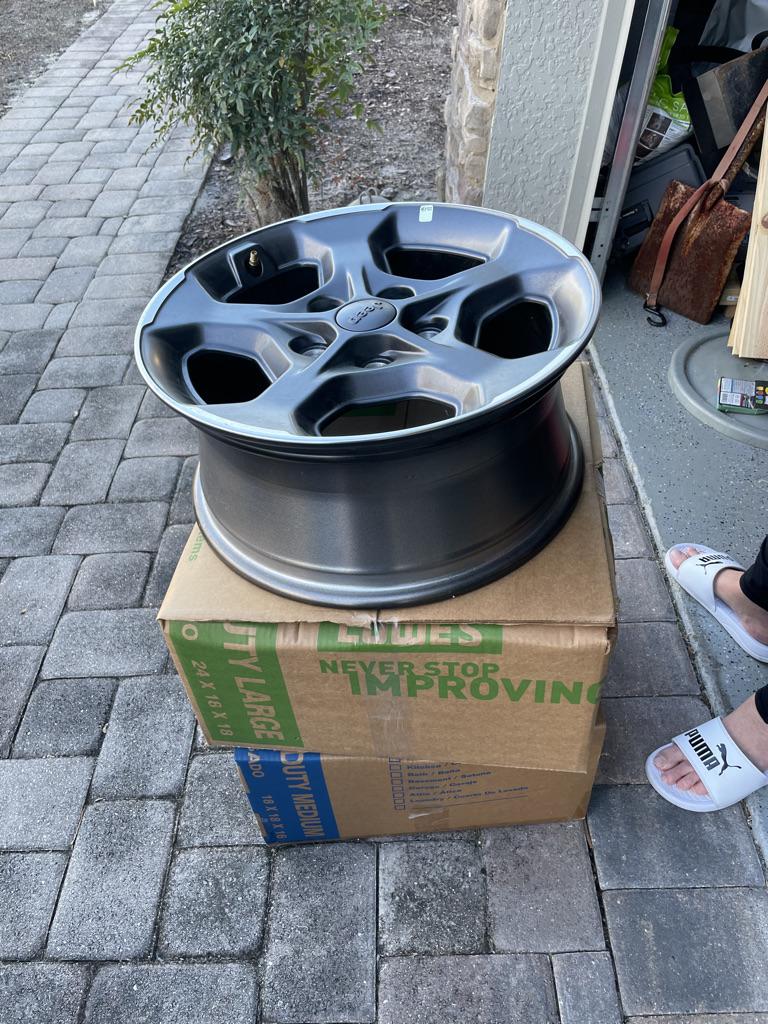 Jeep Gladiator Gladiator Stock Rim for Spare $80 ea plus shipping 87D2C34E-CE8C-4700-9695-F880CFA7D5A4_1_105_c