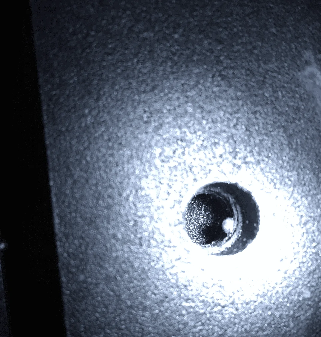 Jeep Gladiator Rough Country Step - Screwhole has bubble in it. How to best remove? inside_screw_hol