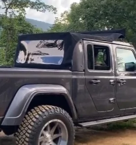 Jeep Gladiator New Soft Top that folds down into the bed. 20220118_161450
