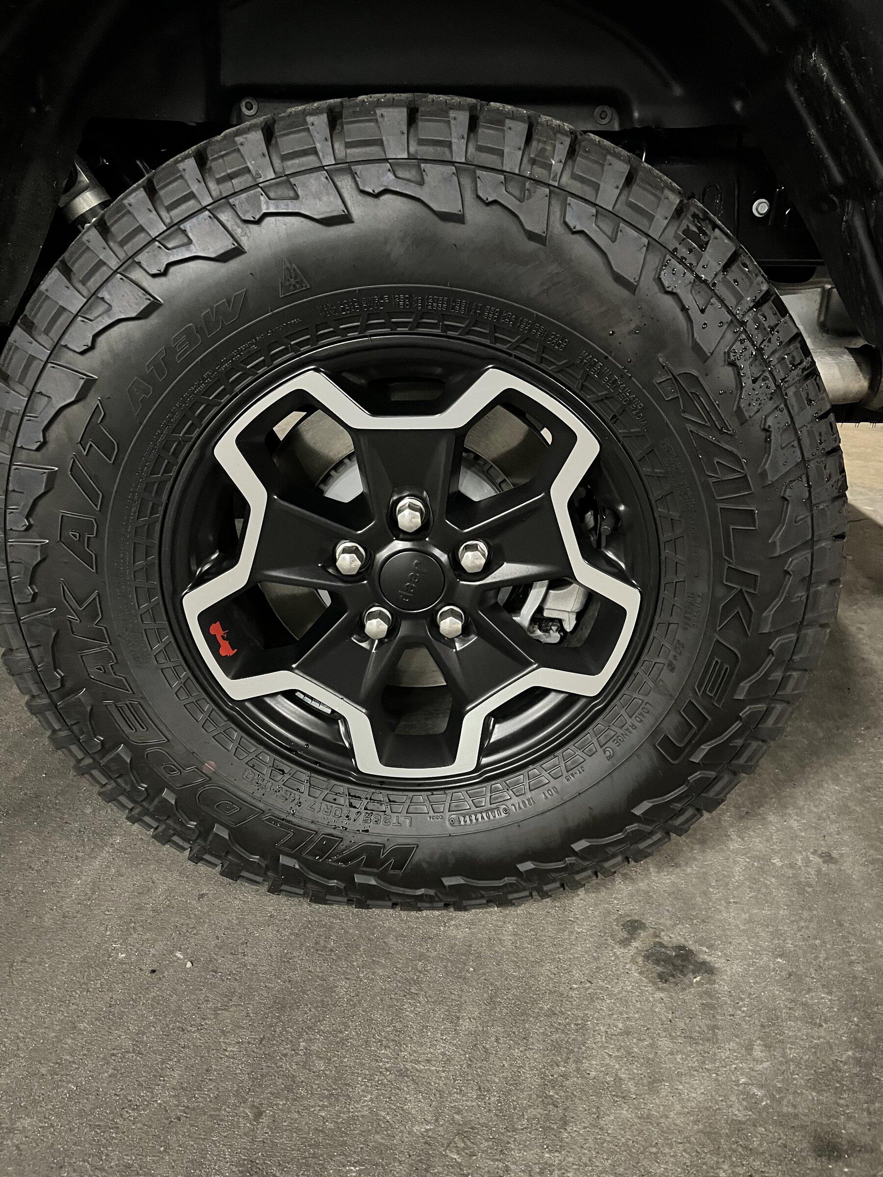 Jeep Gladiator Rubicon Upgrade Wheels + Tires + TPMS + Spare / Polished Black w/ Falken ATs 1k miles! 39CFEE86-49CF-4B37-9E6D-7B098B1D93B7