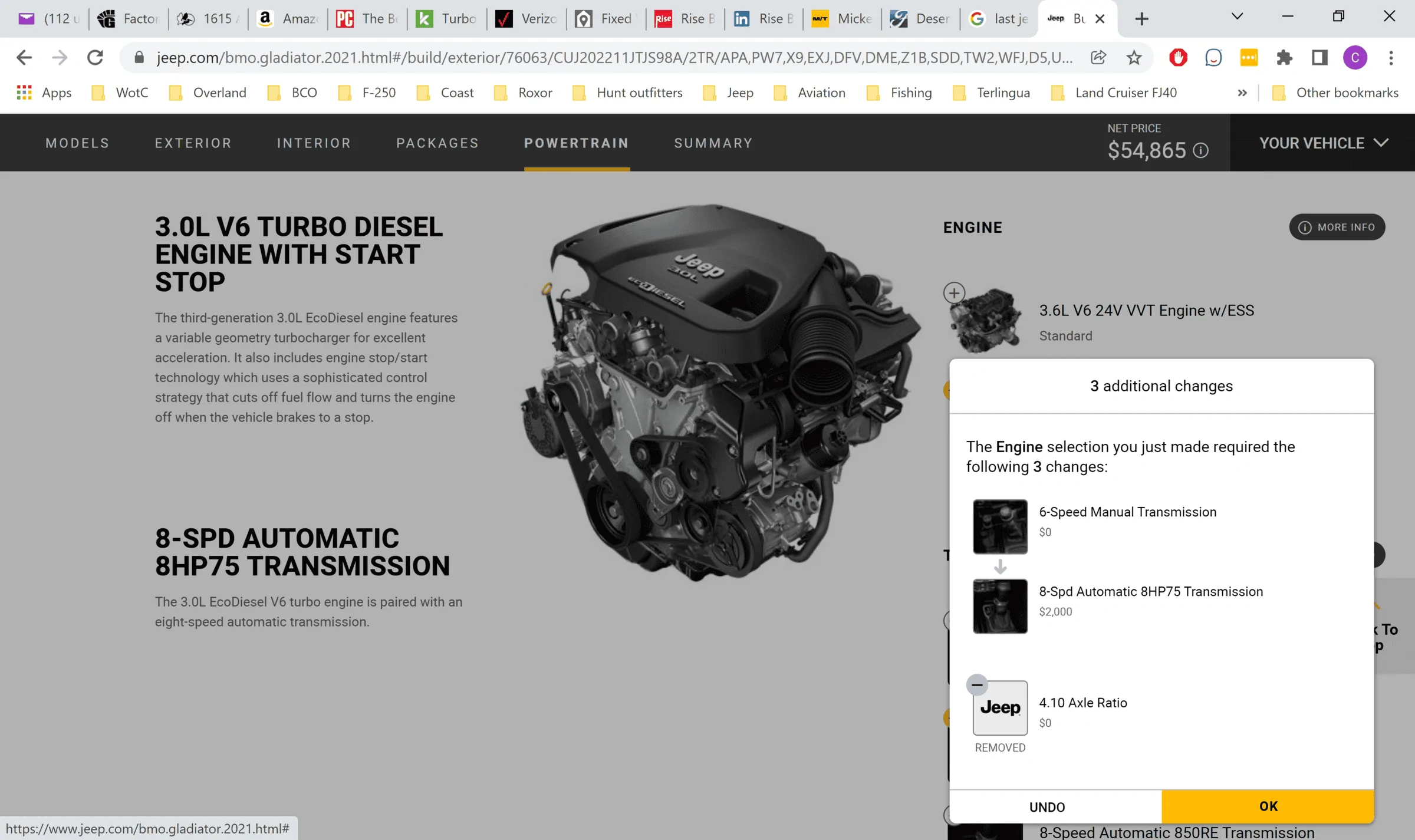 Jeep Gladiator Factory 4.10's in the diesel? 1643138231467