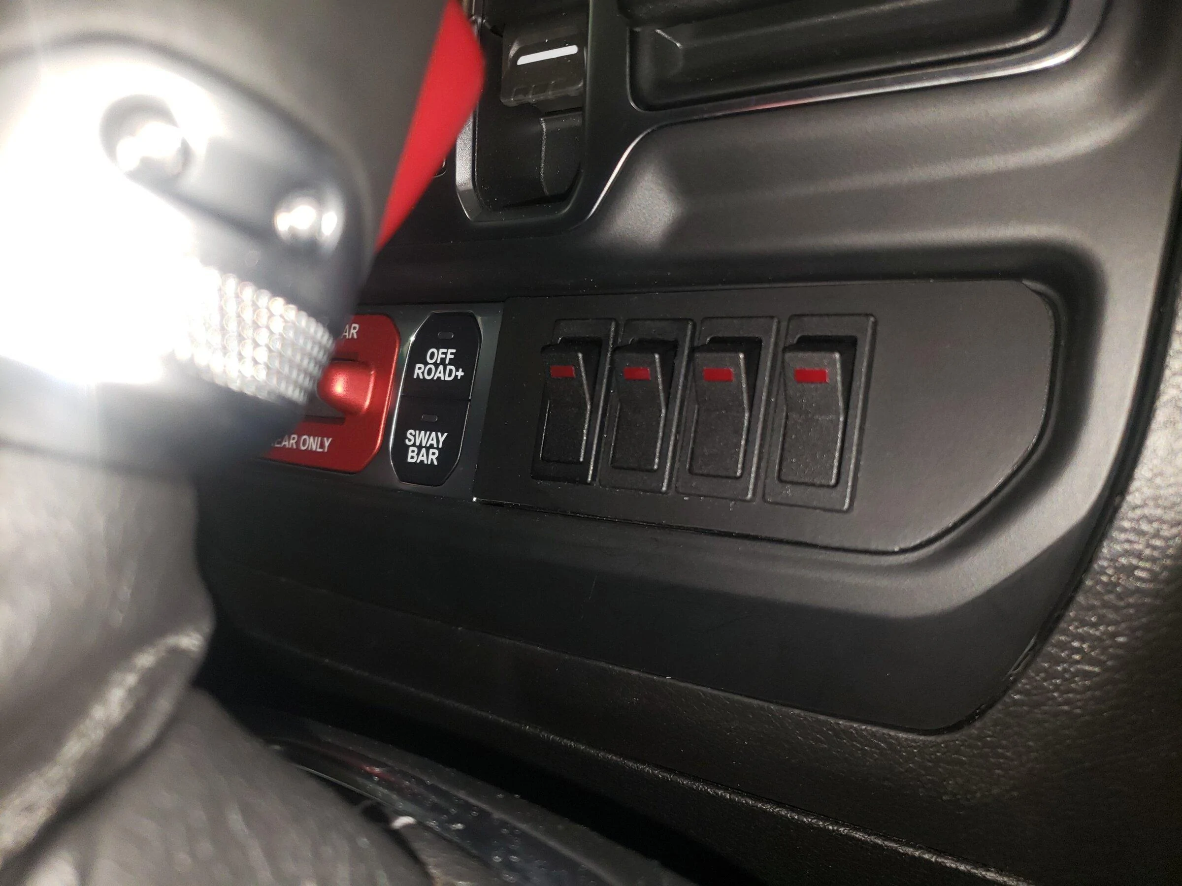 Jeep Gladiator Adding auxiliary switches (not factory) 20220126_164506