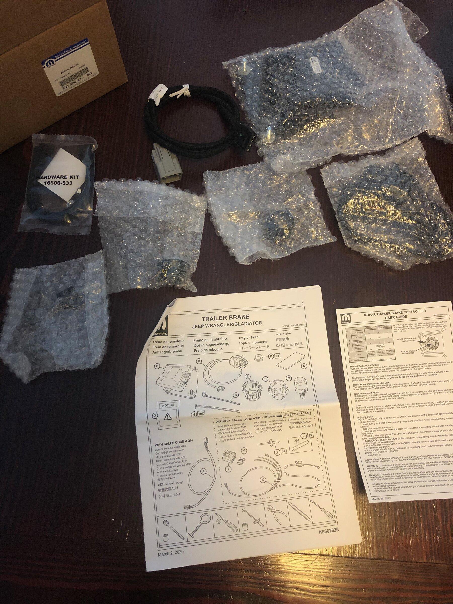 Jeep Gladiator NIB Mopar Trailer Brake IMG_3739