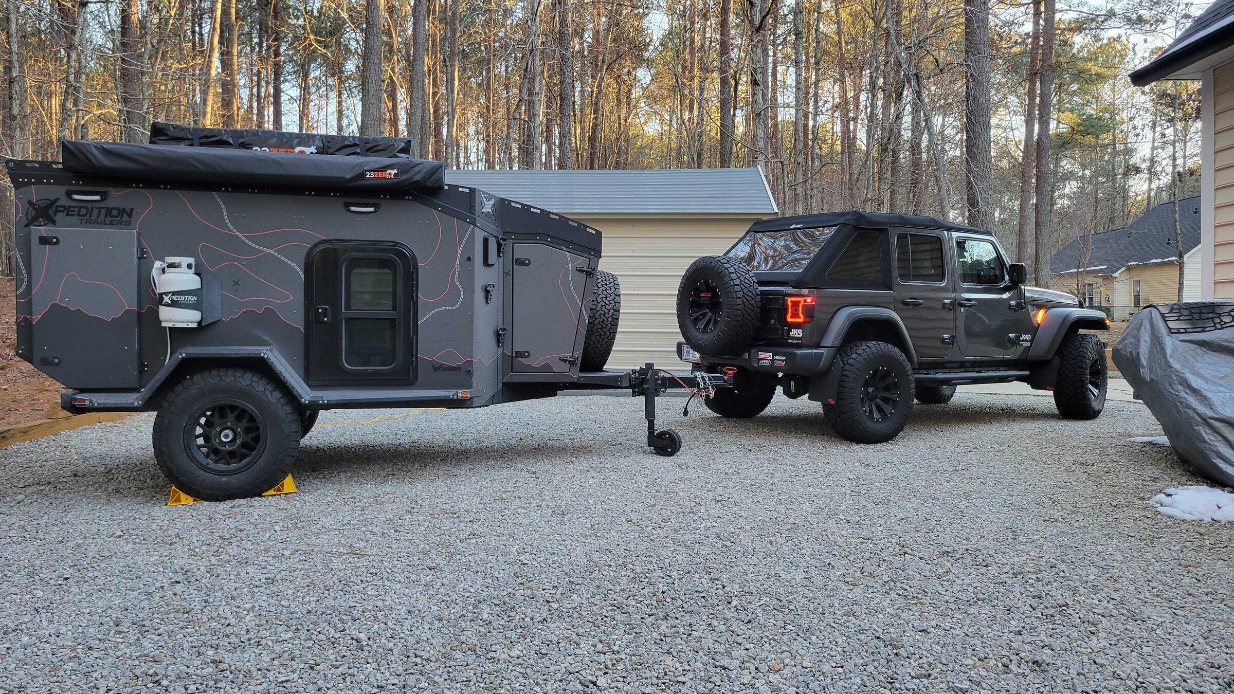 Jeep Gladiator Sharing some pics of my Xpedition Voyager overland trailer build 20220118_165128