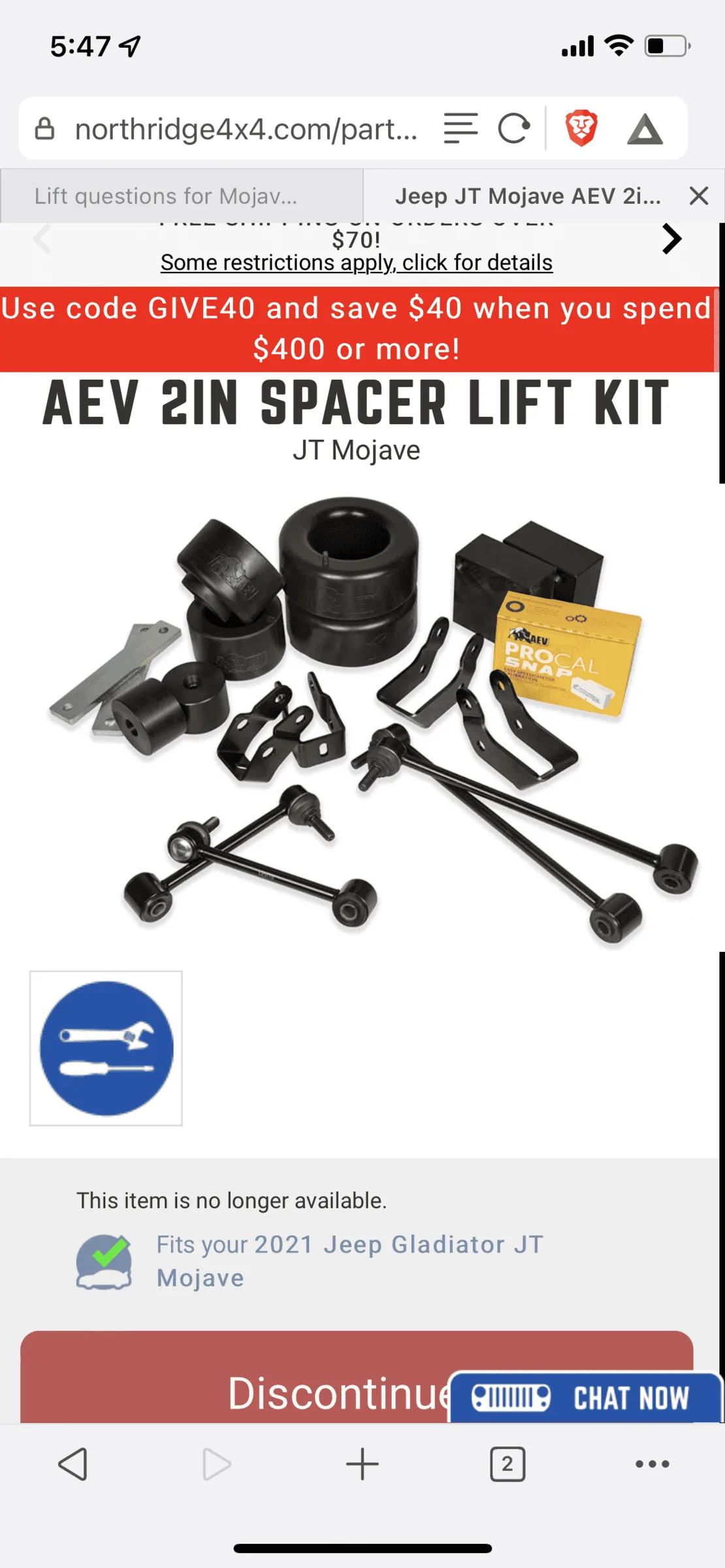 Jeep Gladiator Lift questions for Mojave 5BC564AD-F020-4296-81EC-A00CA10E0D10
