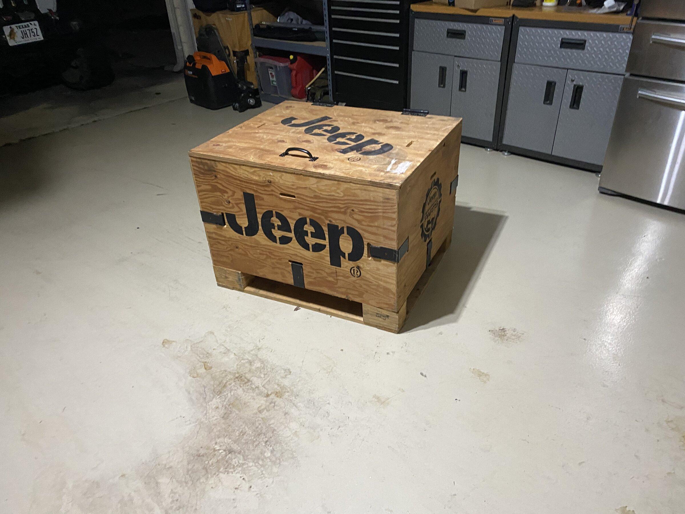 Jeep Gladiator Given away - Mopar Lift Wooden Crate Converted into Storage 3BC033EF-E715-48DB-B145-10793DED3C7D