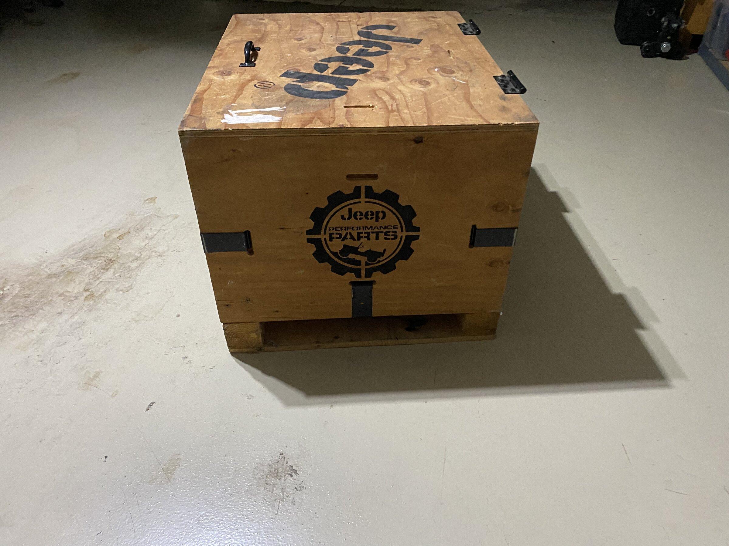 Jeep Gladiator Given away - Mopar Lift Wooden Crate Converted into Storage 0A985B84-3874-4287-ABB3-85EDB395D464