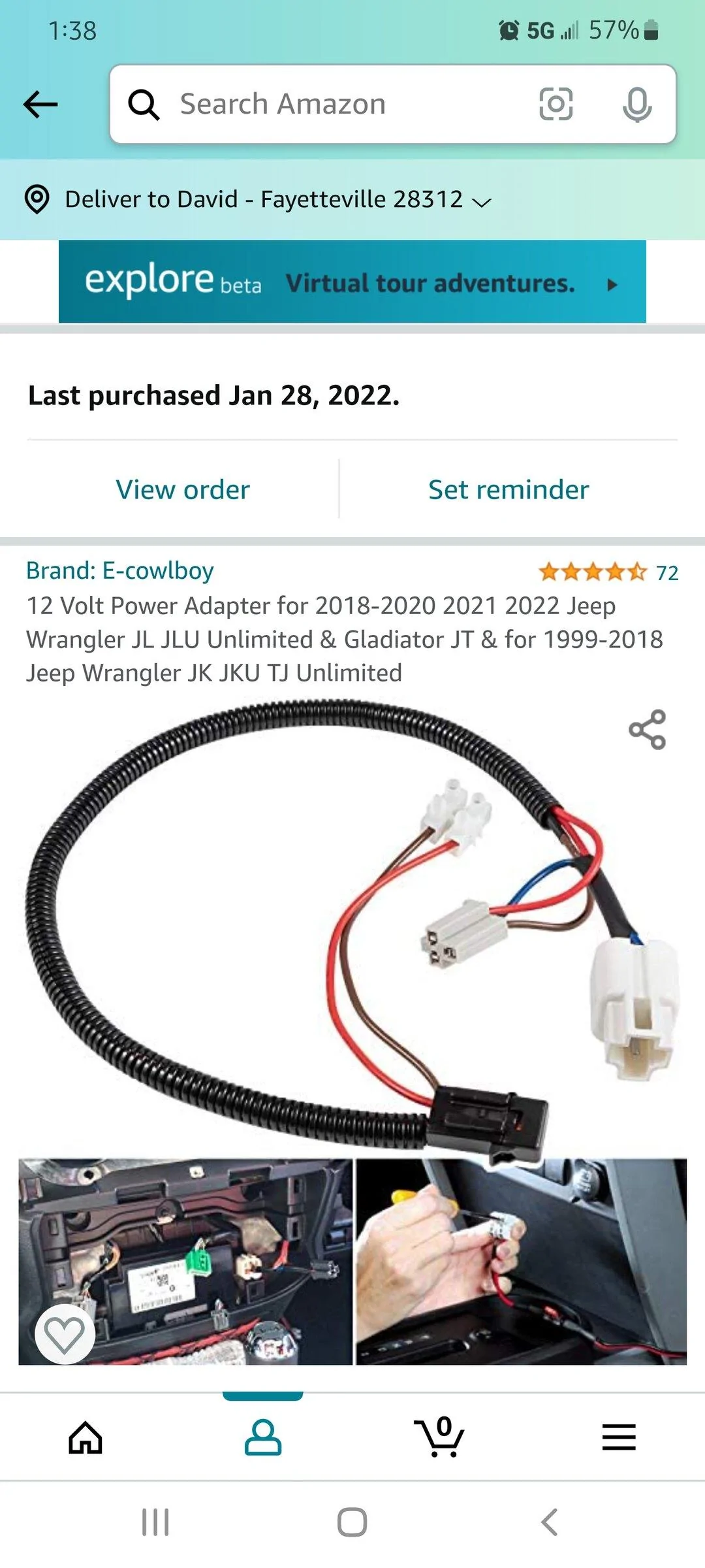 Jeep Gladiator President Bill CB install Screenshot_20220201-133839_Amazon Shopping