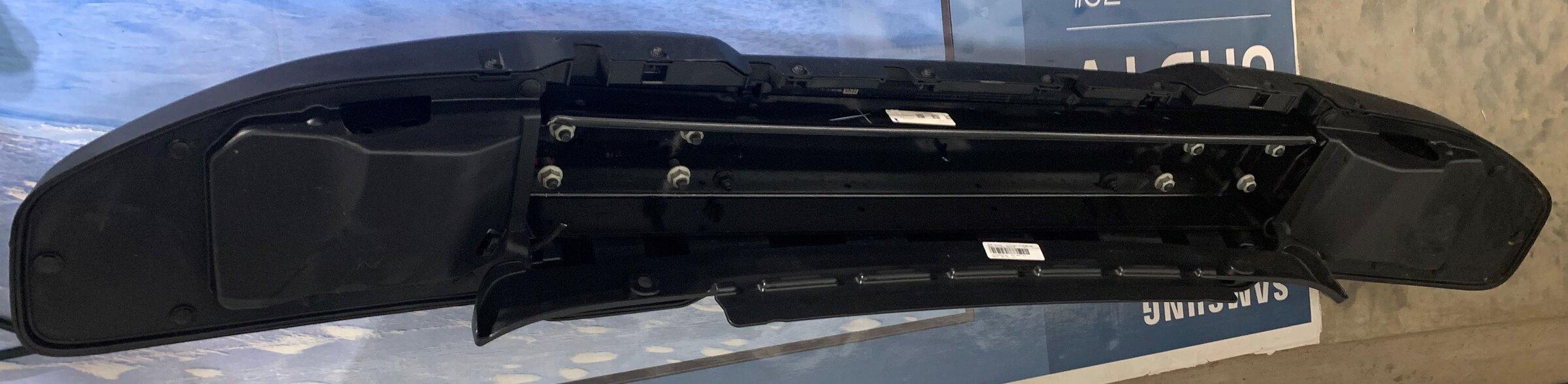 Jeep Gladiator Take off Rubicon plastic front bumper with fog lights and red hooks IMG_8141.JPG
