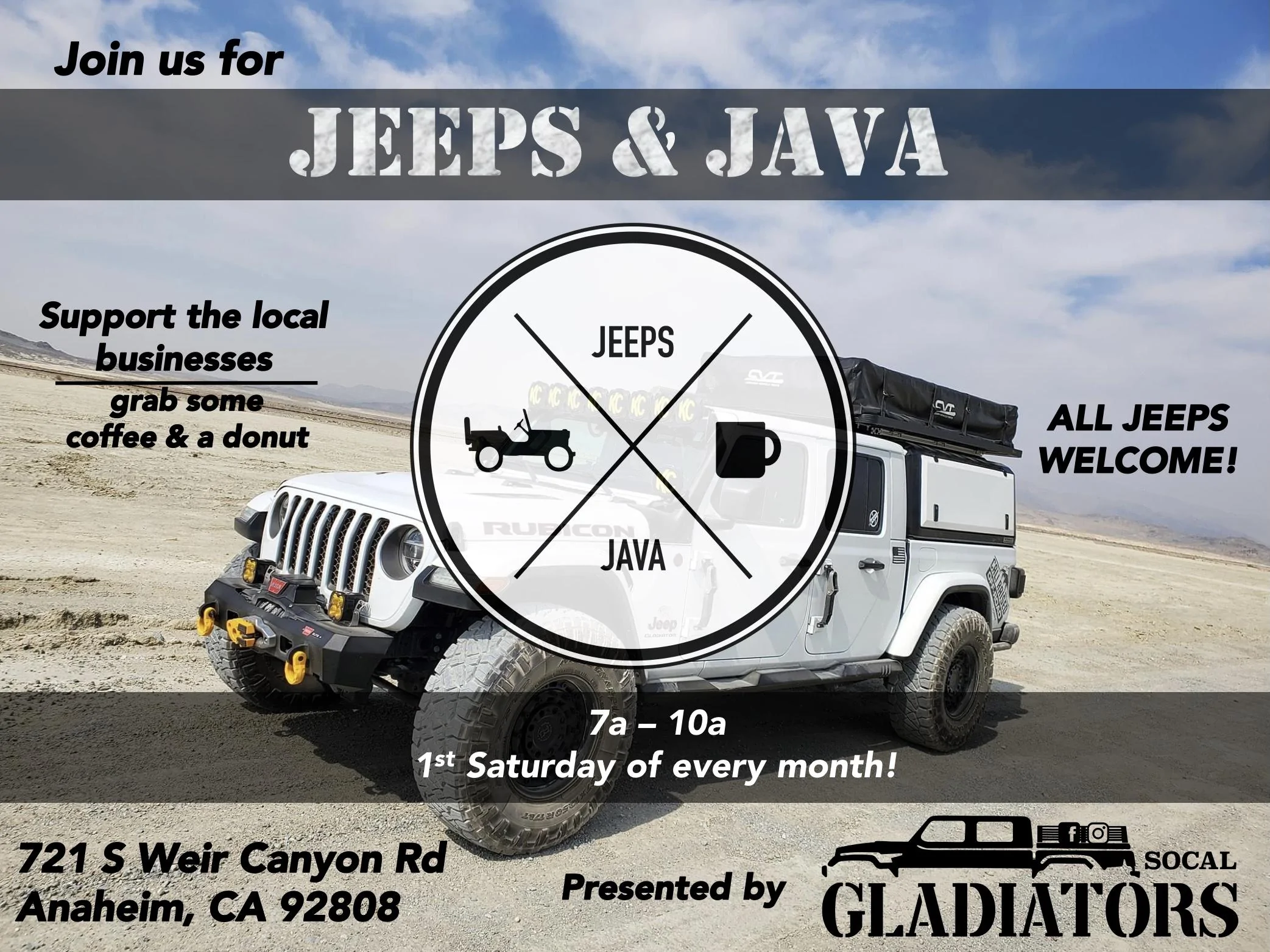 Jeep Gladiator Monthly Jeeps & Java in Orange County, CA 6BD2266F-9C72-4E0B-B1D9-0FE45D10195D