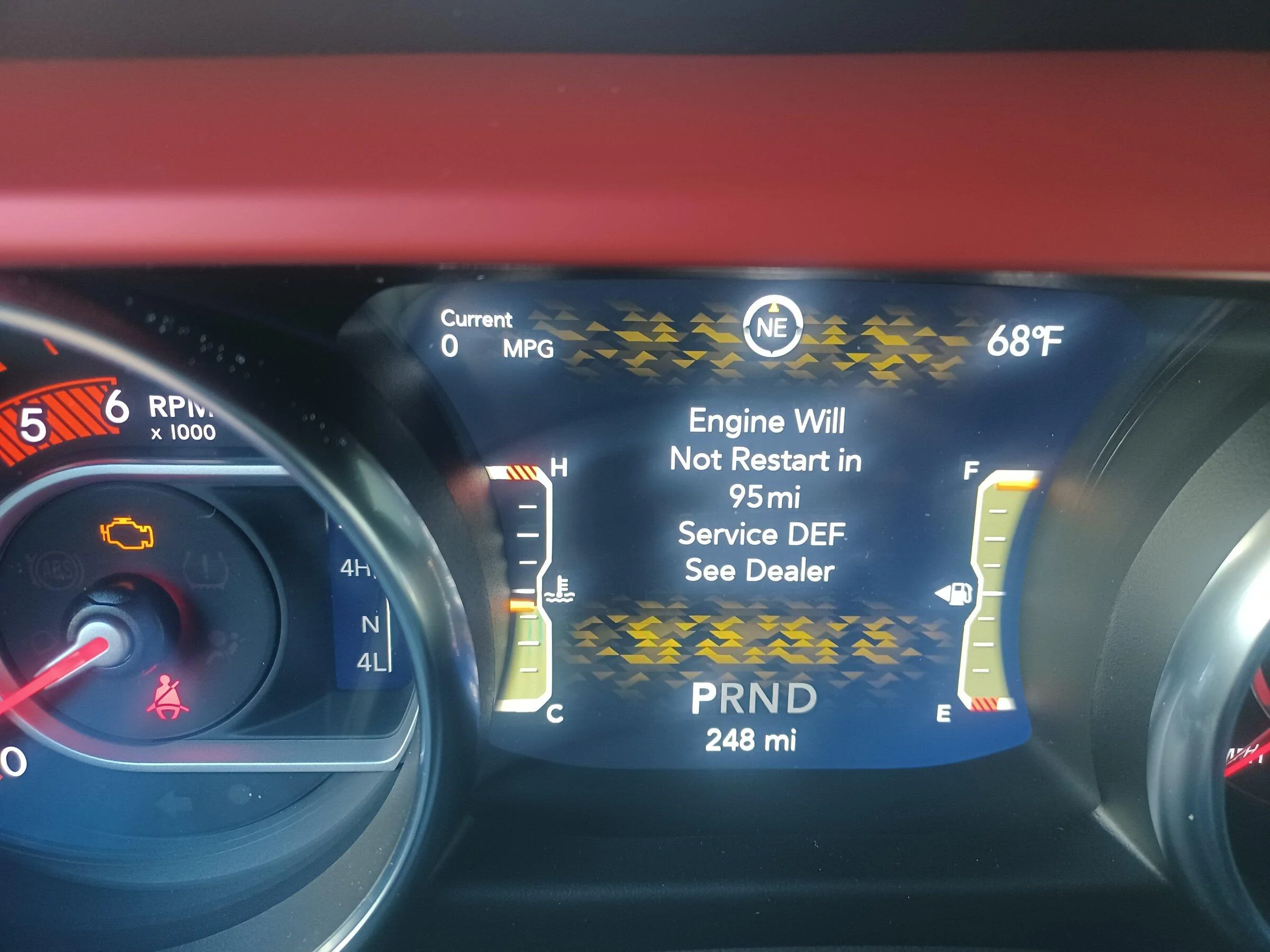 Jeep Gladiator DEF - ENGINE WILL NOT RESTART COUNTDOWN 20220206_110357