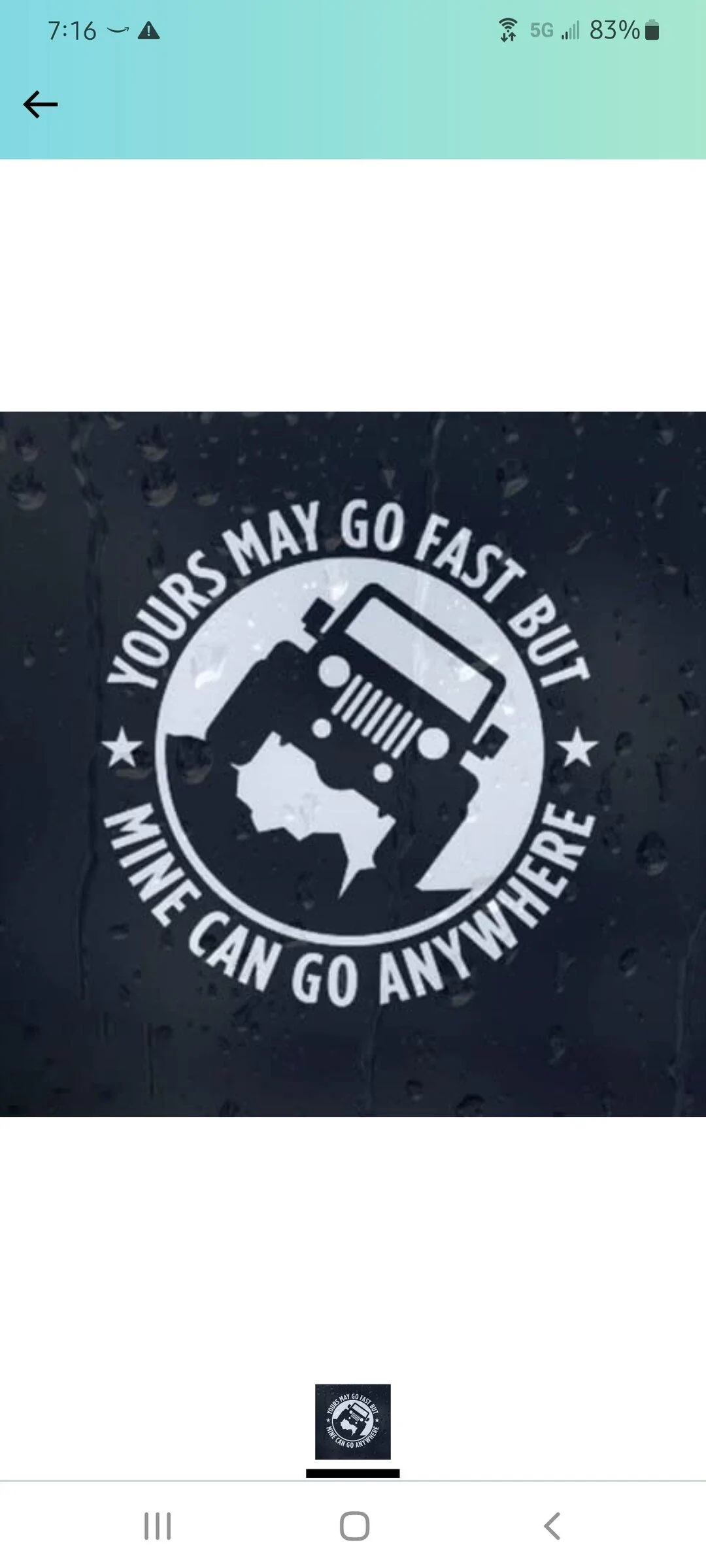 Jeep Gladiator Go Anywhere Sticker Screenshot_20220207-071700_Amazon Shopping