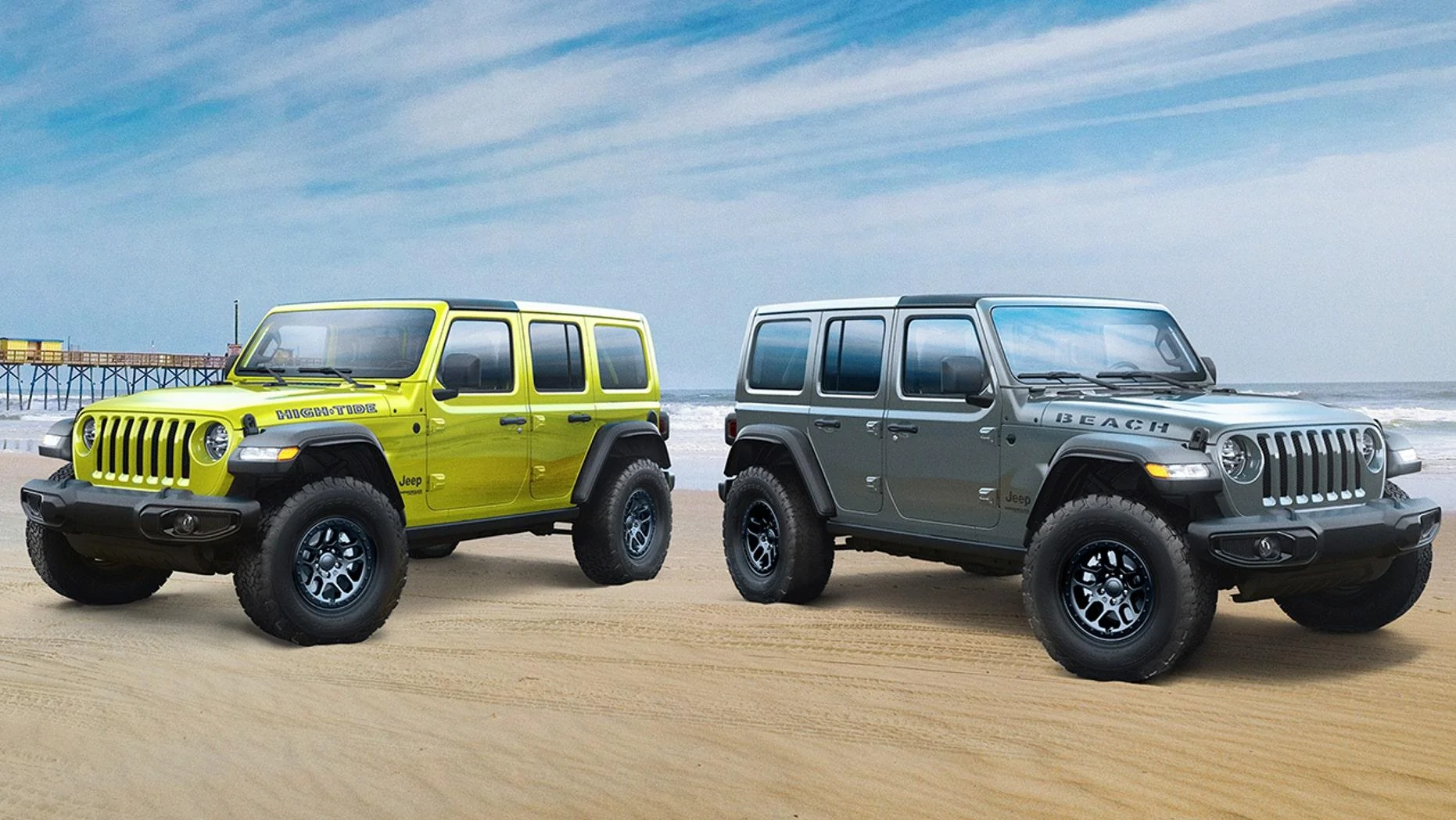 Jeep Gladiator Jeep Wrangler High Tide / Beach jeeps