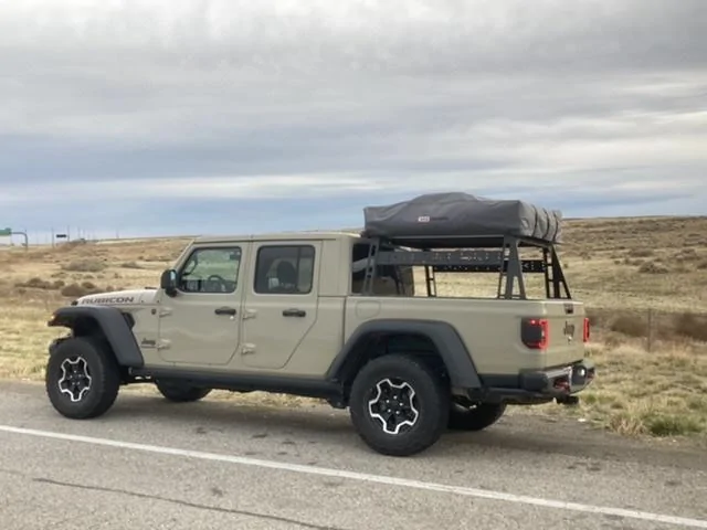 Jeep Gladiator Lets see those bed rack and tent combos! 5723038C-3FD2-4863-9A5E-4040D47C079F