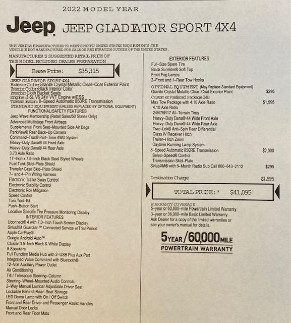 Jeep Gladiator What did you pay for your GLADIATOR? 01135E75-01CA-45A9-A43E-700CFC9E884C