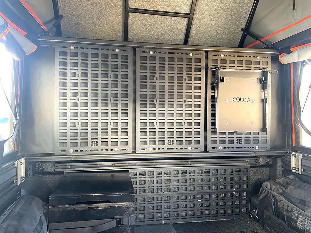 Jeep Gladiator New Alu-Cab Canopy Camper MOLLE panels, RotoPaX mount, filler plates, etc. alu-cab-no-tank-molle-panel-8