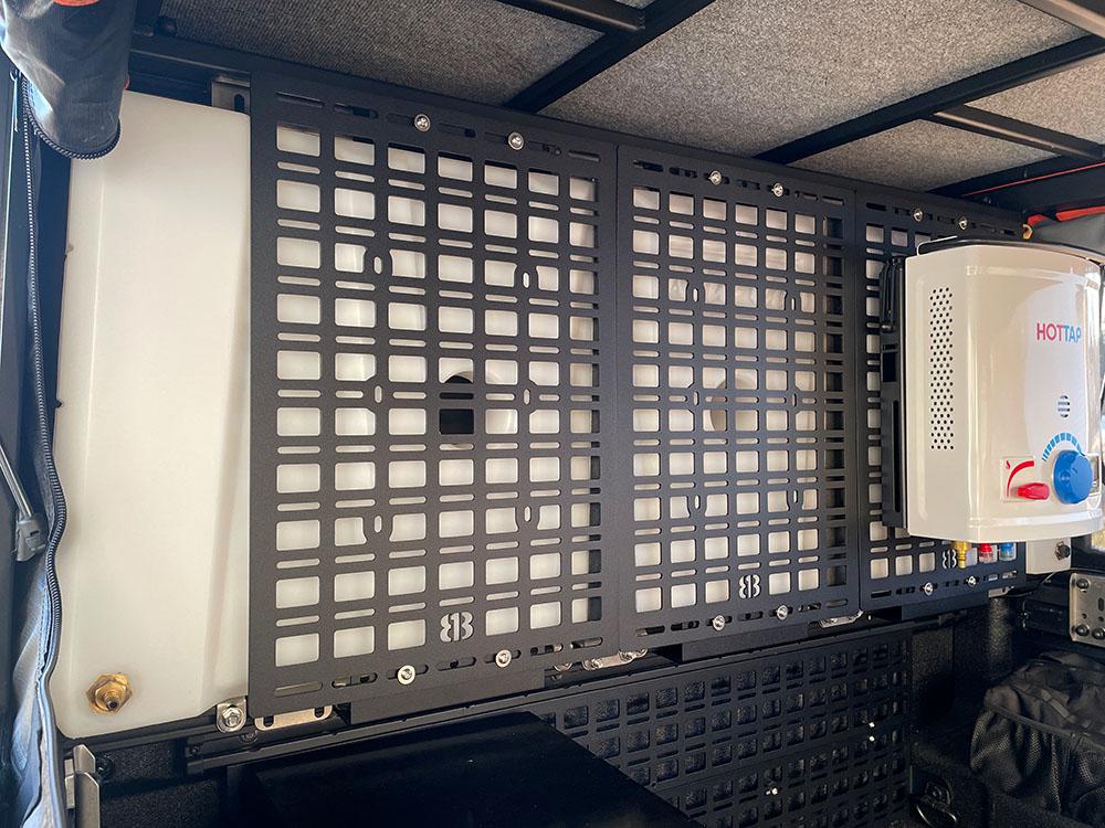 Jeep Gladiator New Alu-Cab Canopy Camper MOLLE panels, RotoPaX mount, filler plates, etc. alu-cab-tank-molle-panel-4