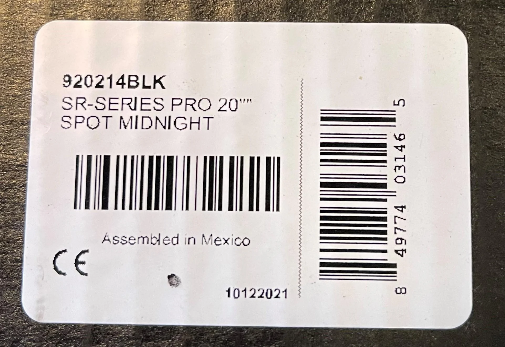 Jeep Gladiator Rigid 20" Bar Light- Model 920214BLK- SR Series Pro 20" Spot Midnight- $450 1