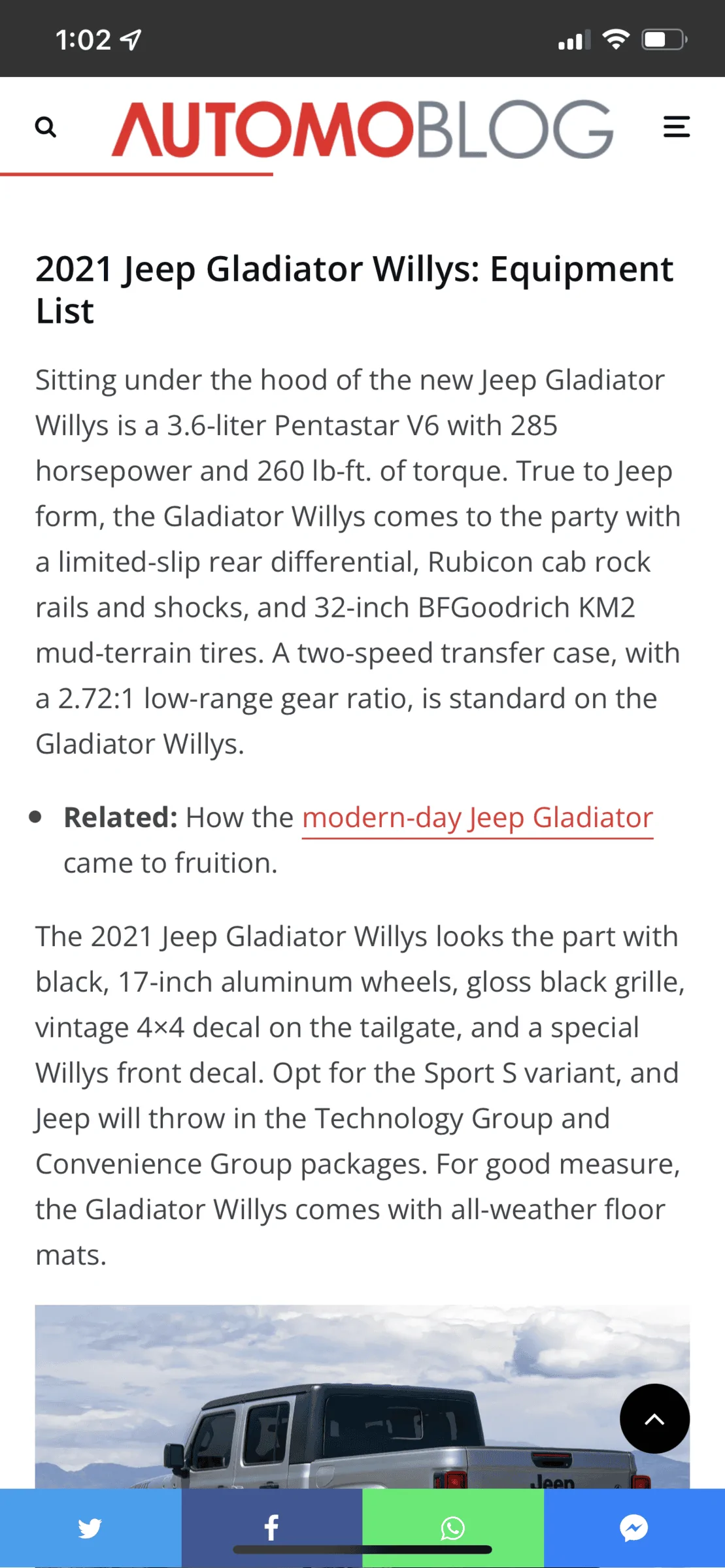 Jeep Gladiator WILLYS Edition Gladiator JT Club C0071926-0B12-4366-BEE1-D7E5C9DFDBE8