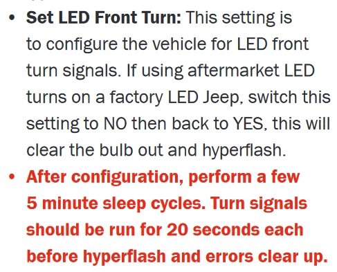Jeep Gladiator Front OEM LED DRL / Turn Signal Hyperflash with JScan - how to fix? front drl tazer