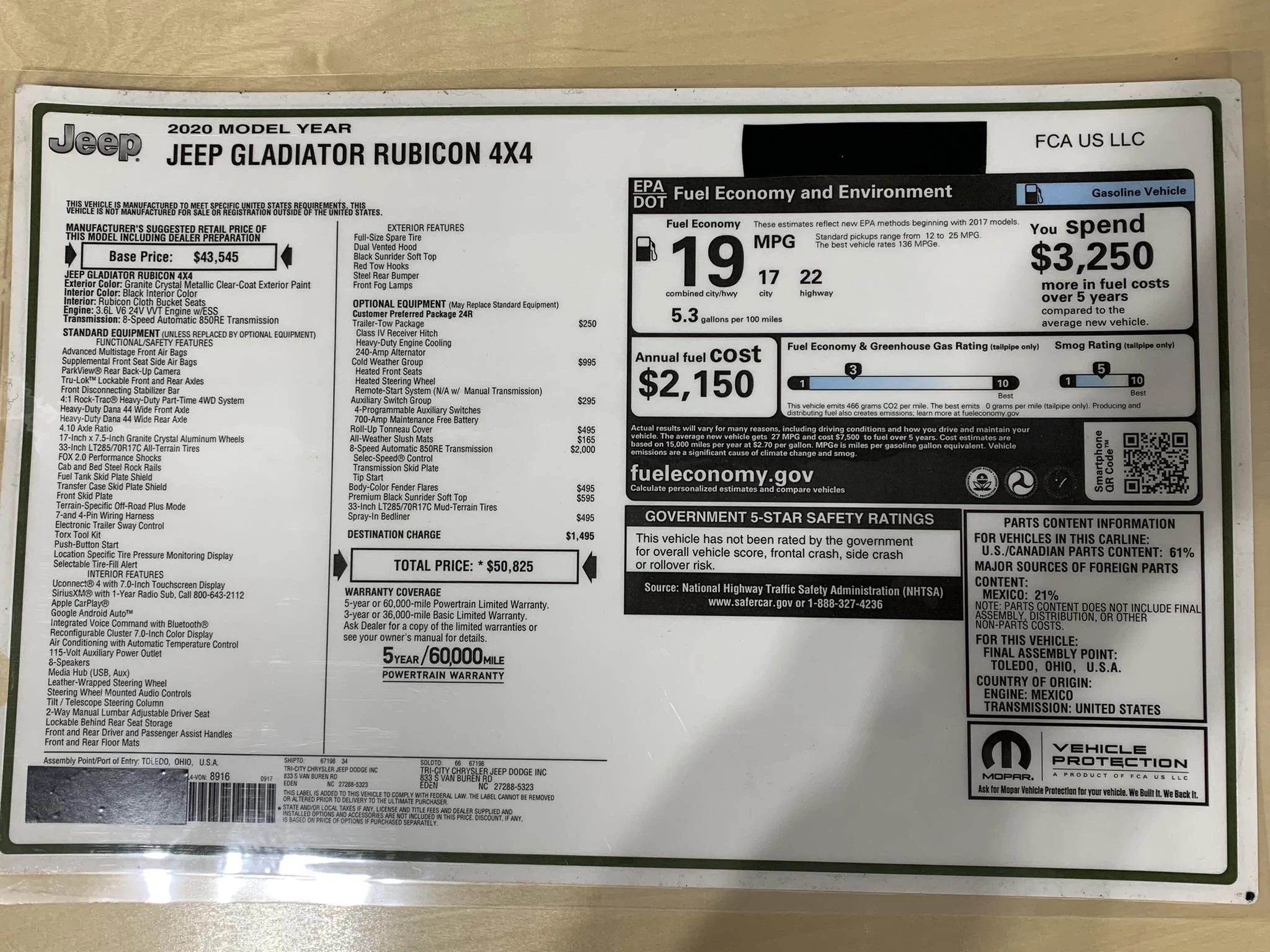 Jeep Gladiator 2020 JTR Granite Crystal BDD65484-C3AA-48E1-825B-CEA9A1F5B337
