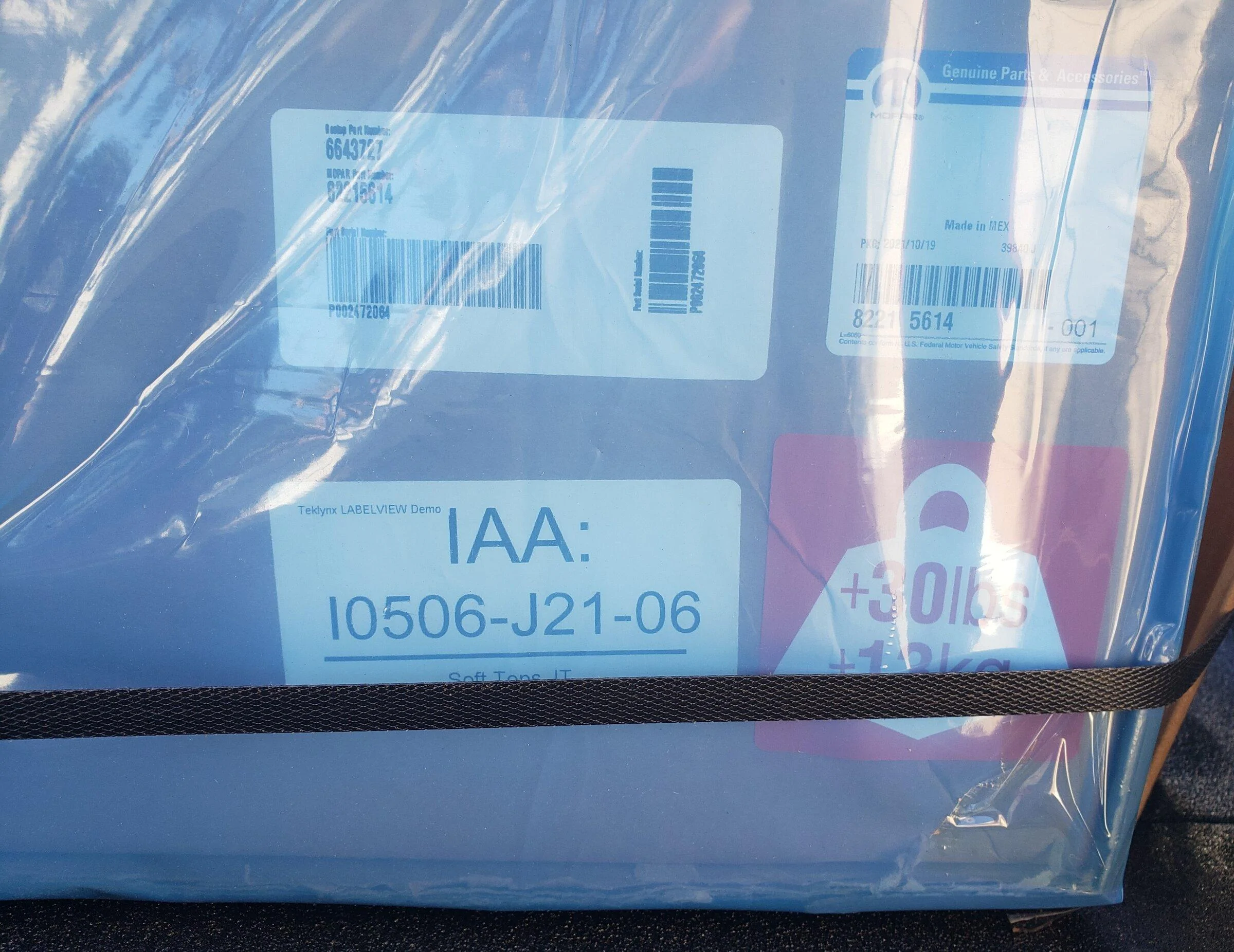 Jeep Gladiator FOR SALE: Gladiator Soft Top with Tinted Windows, Mopar Part #8221 5614, New & Unopened, $900 Soft To