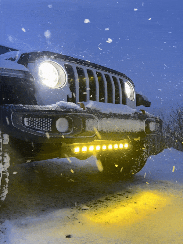 Jeep Gladiator LED Aux Light Integrated Front Skid Plate Concept ezgif.com-gif-maker