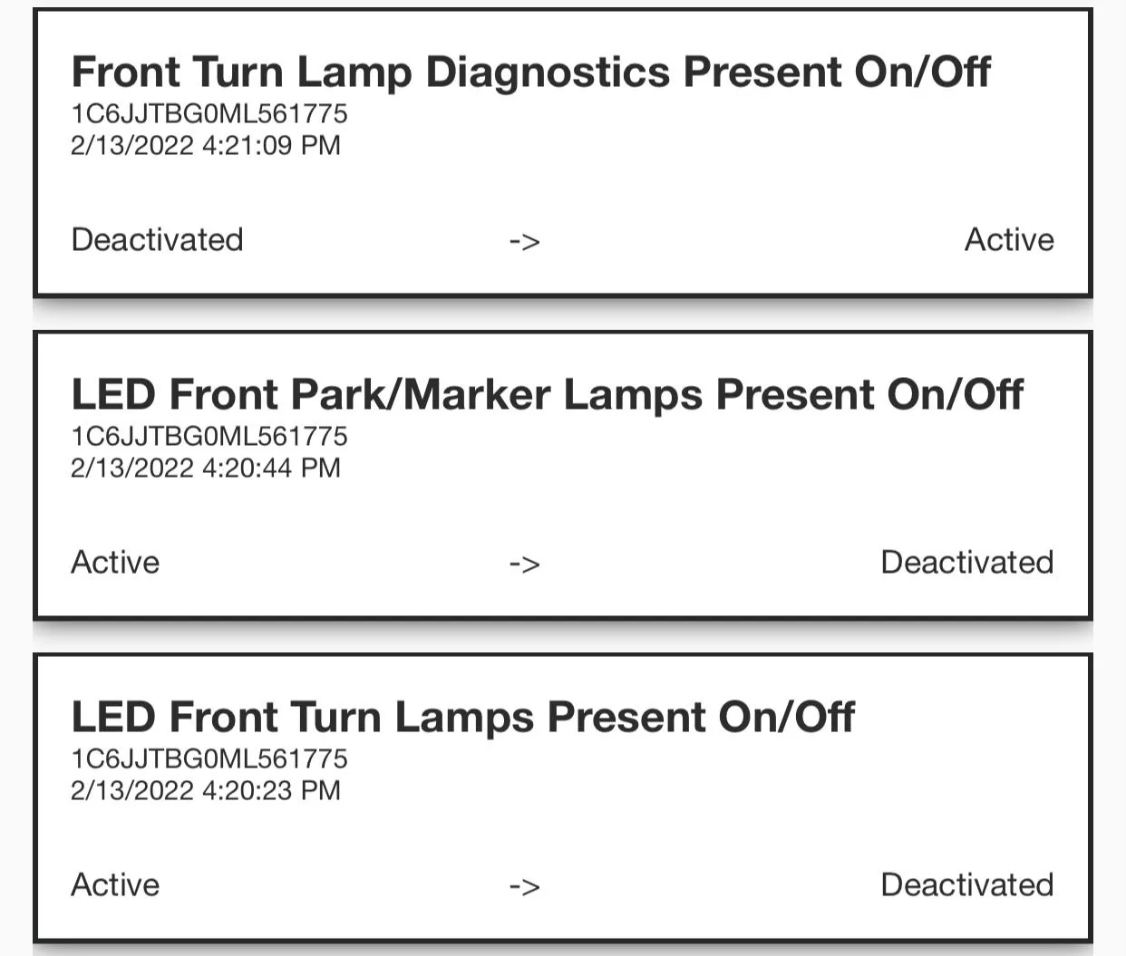 Jeep Gladiator Front OEM LED DRL / Turn Signal Hyperflash with JScan - how to fix? Photo Feb 13, 7 59 30 PM