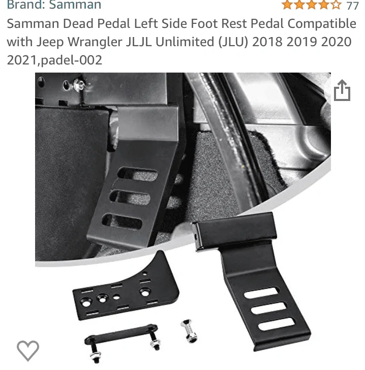 Jeep Gladiator Best Dead Pedal? 1644846115122