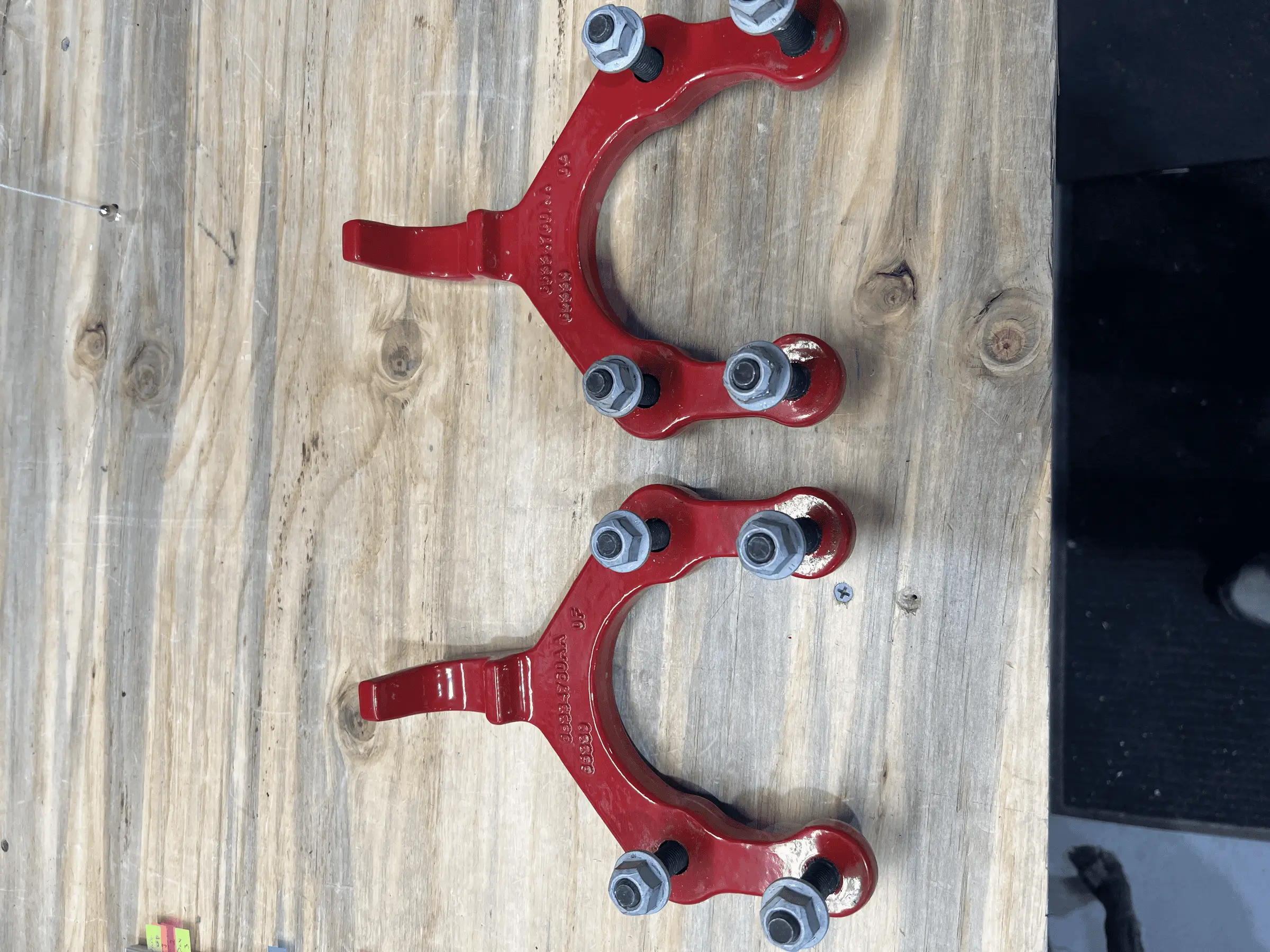 Jeep Gladiator Rubicon Front Bumper Tow Hooks (Red) tempImagePbLZZS