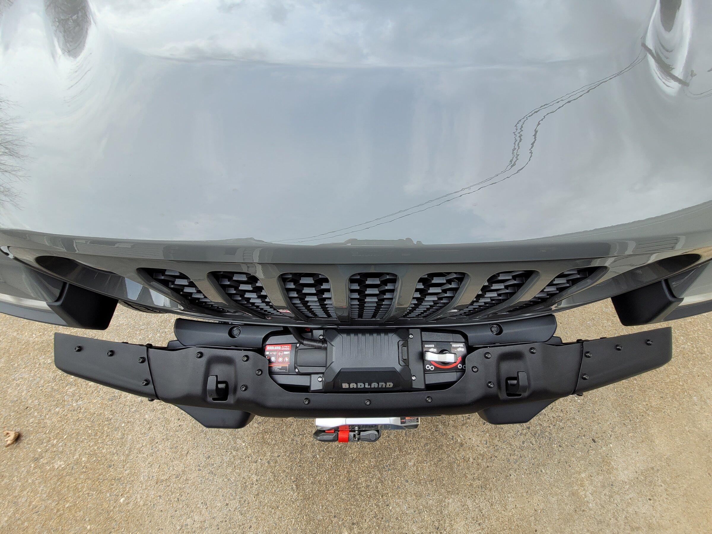 Jeep Gladiator New Apex 12K Harbor Freight winch Install 20220216_154255