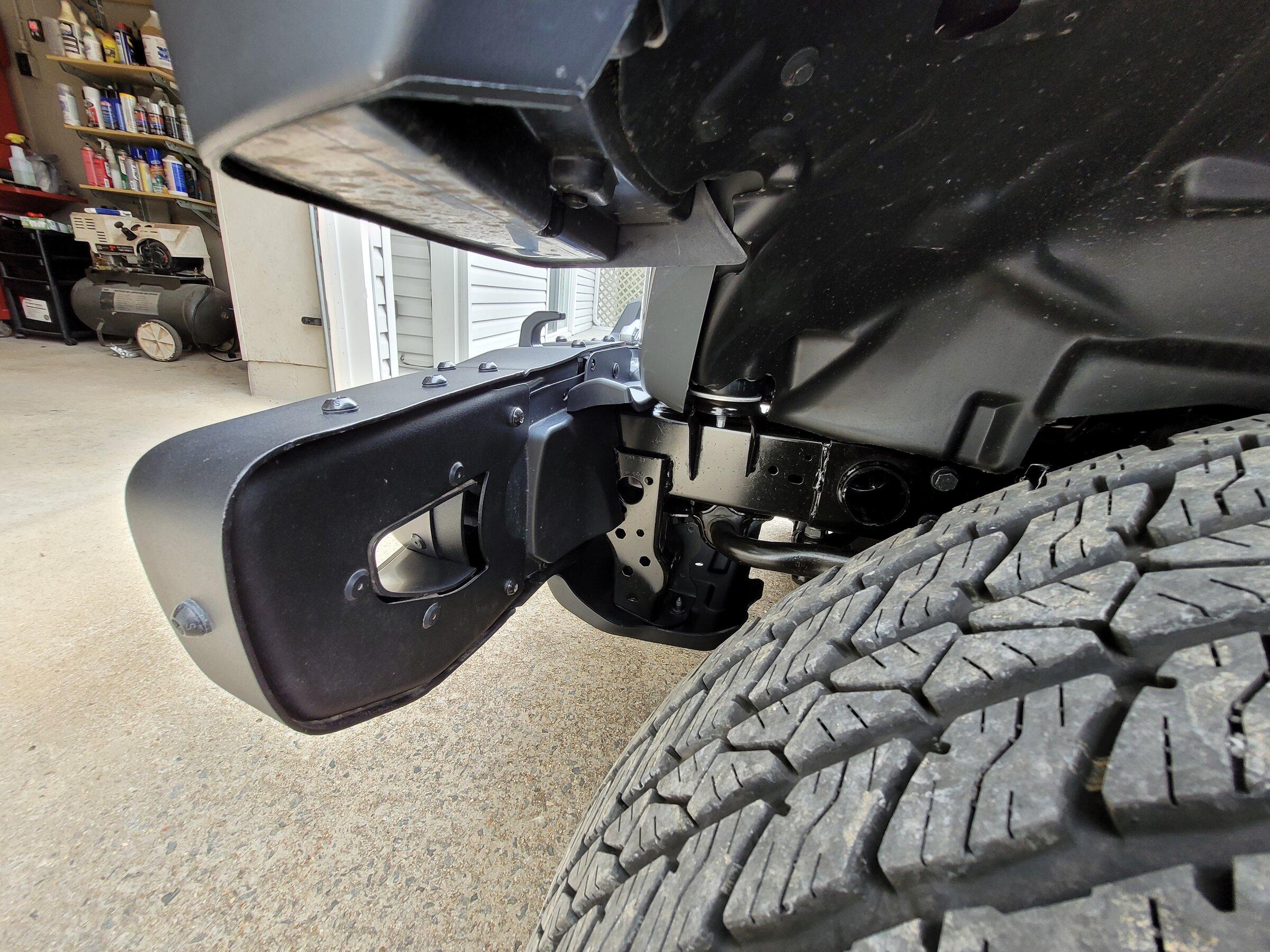 Jeep Gladiator New Apex 12K Harbor Freight winch Install 20220216_154315