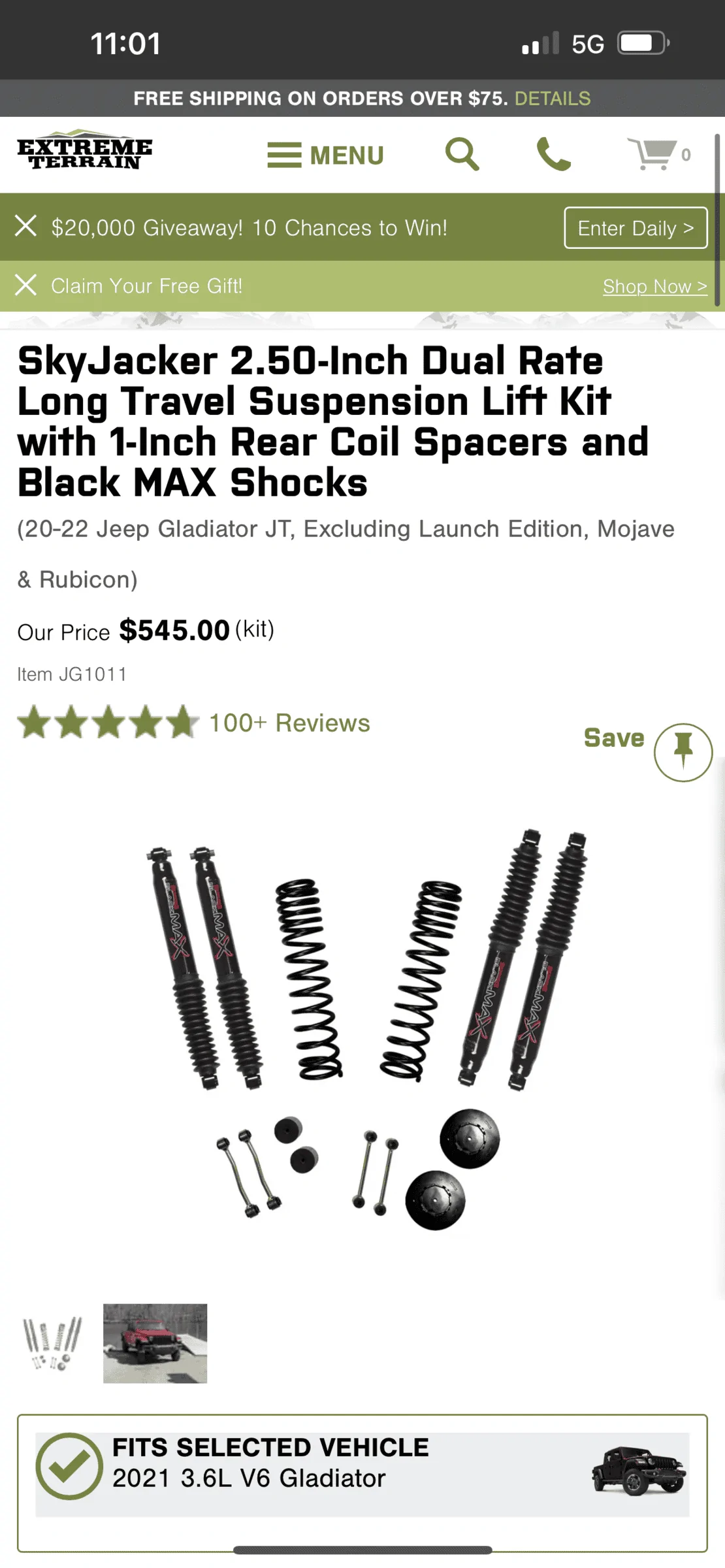 Jeep Gladiator Needed components to piece together 2-2.5 inch lift kit? 6CE04ACA-DF90-492E-96E0-0784B231669E