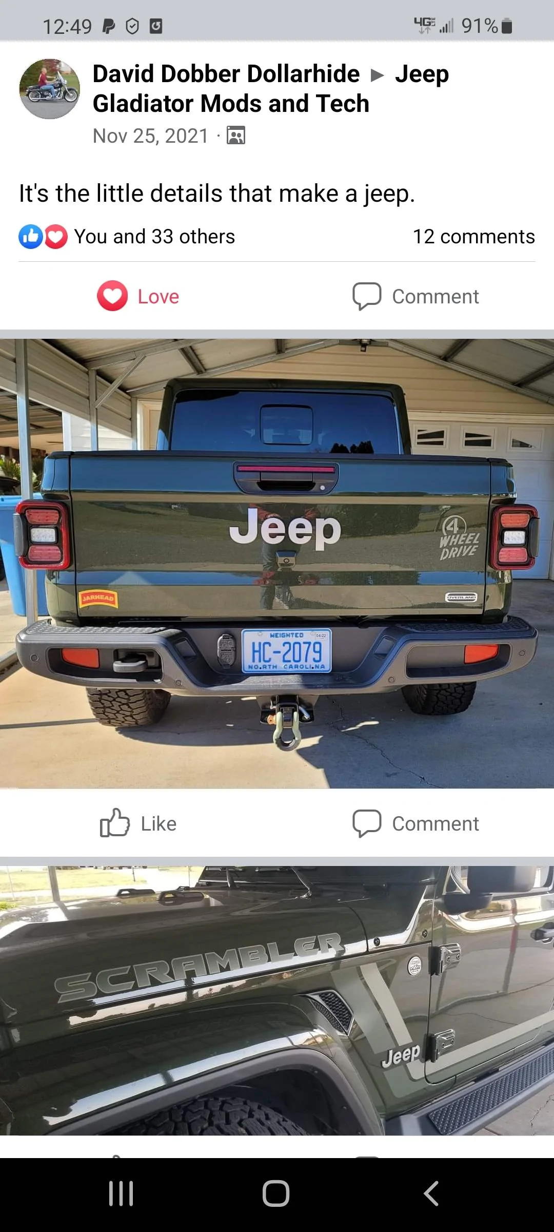 Jeep Gladiator SARGE GREEN Gladiator club Screenshot_20220218-124909_Facebook