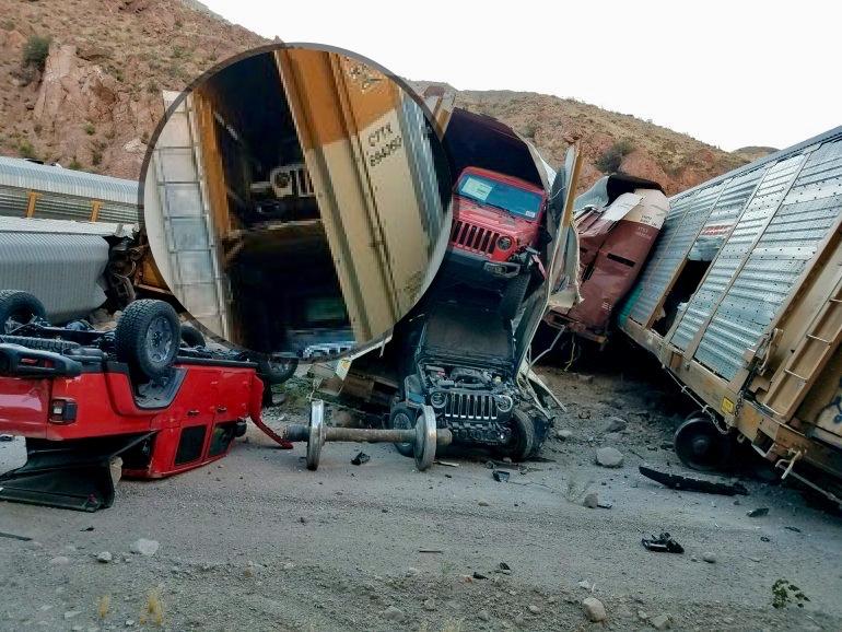 Jeep Gladiator Spectacular train wreck destroys Jeep Gladiators :( 782282A8-16AA-4646-ABEE-42BC9025644F